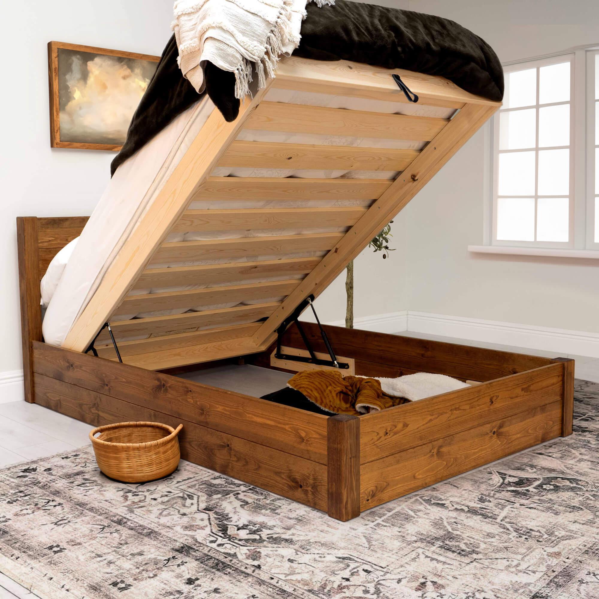 Model 05 - Handmade Wooden Ottoman Bed - Colour And Size Options available