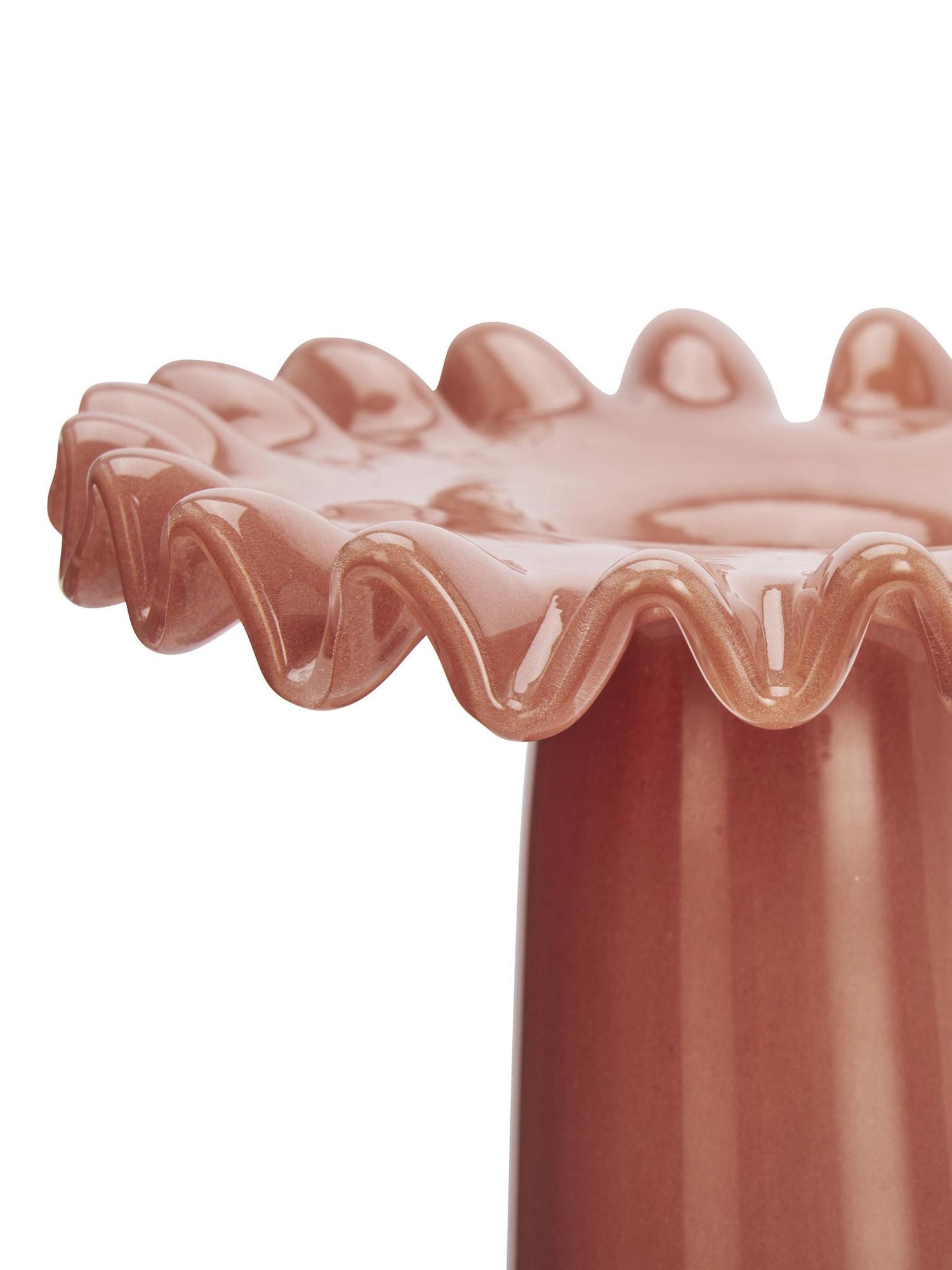 Scalloped Glass Vase