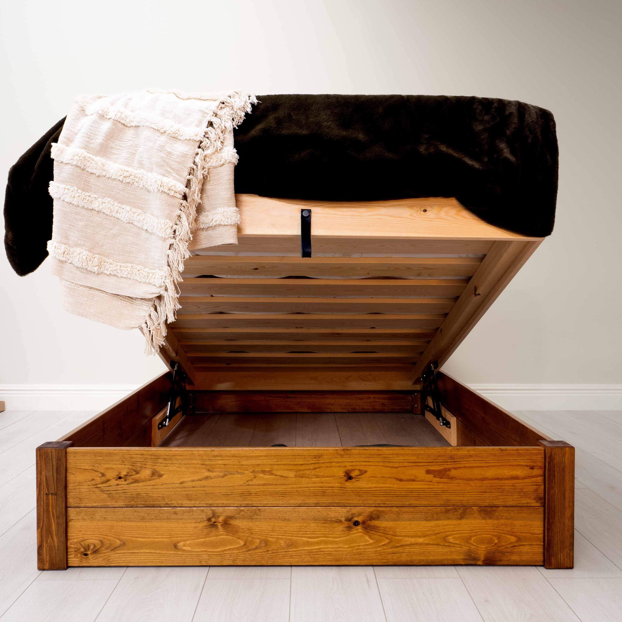 Model 05 - Handmade Wooden Ottoman Bed - Colour And Size Options available