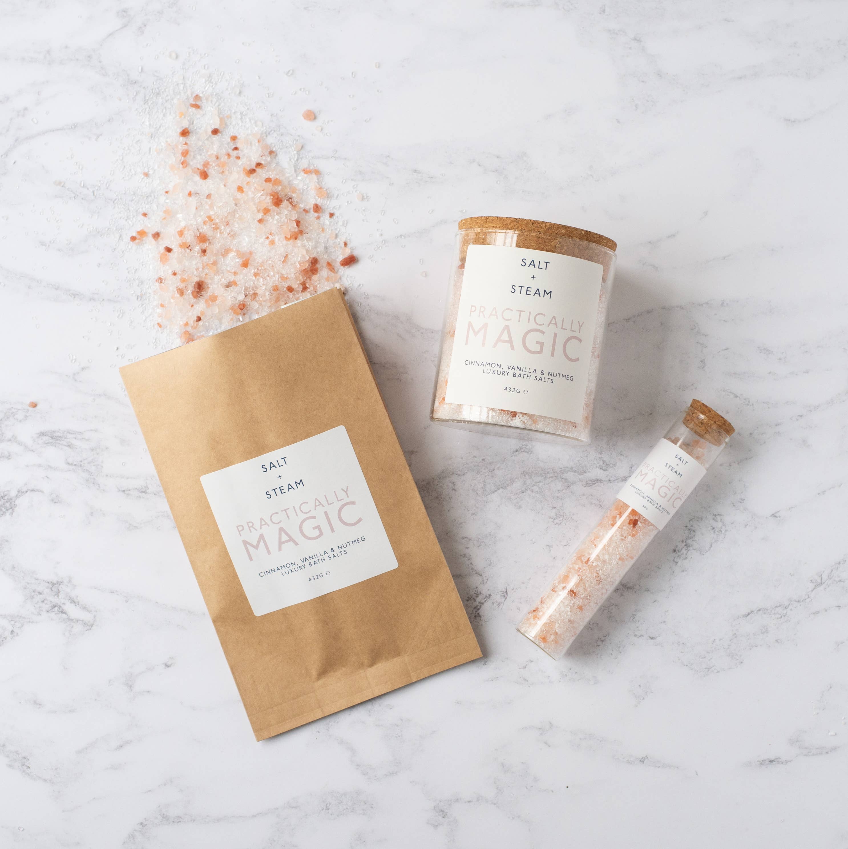 Practically Magic - Cinnamon & Vanilla Bath Salts 80g & 432g