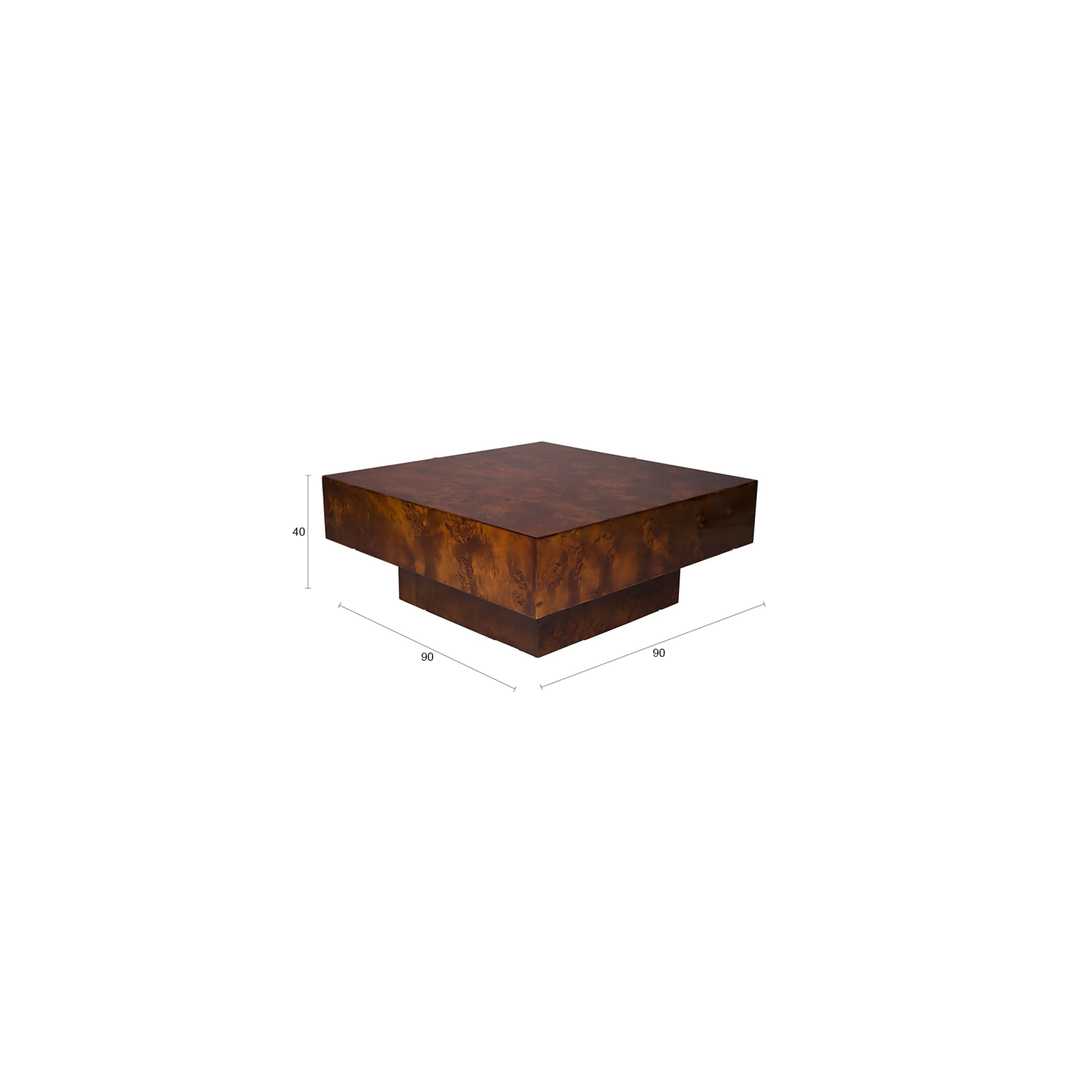 Quinn Square Coffee Table - Walnut