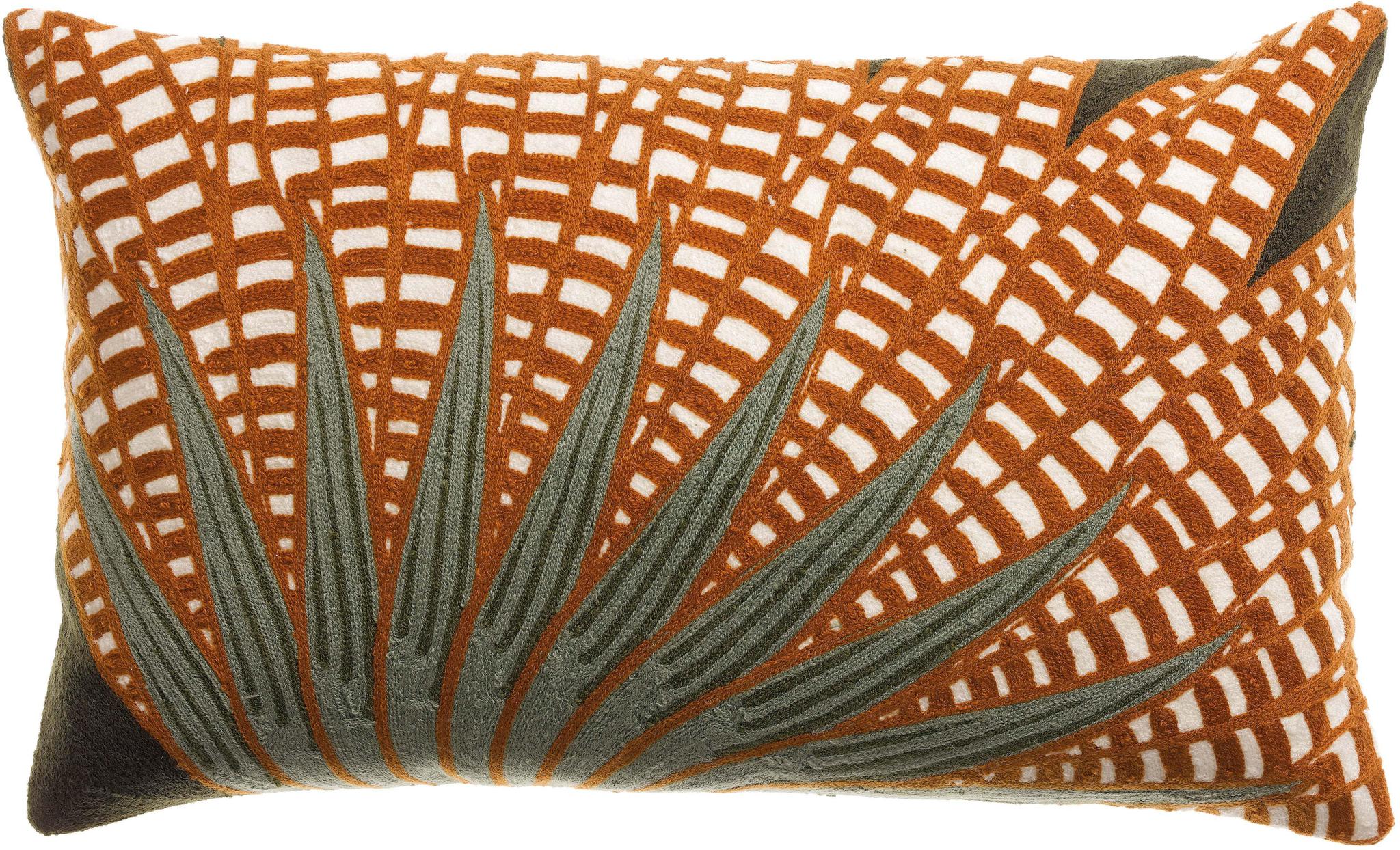 Embroidered Patterned Cushion - Ewan - 3 Colours Available