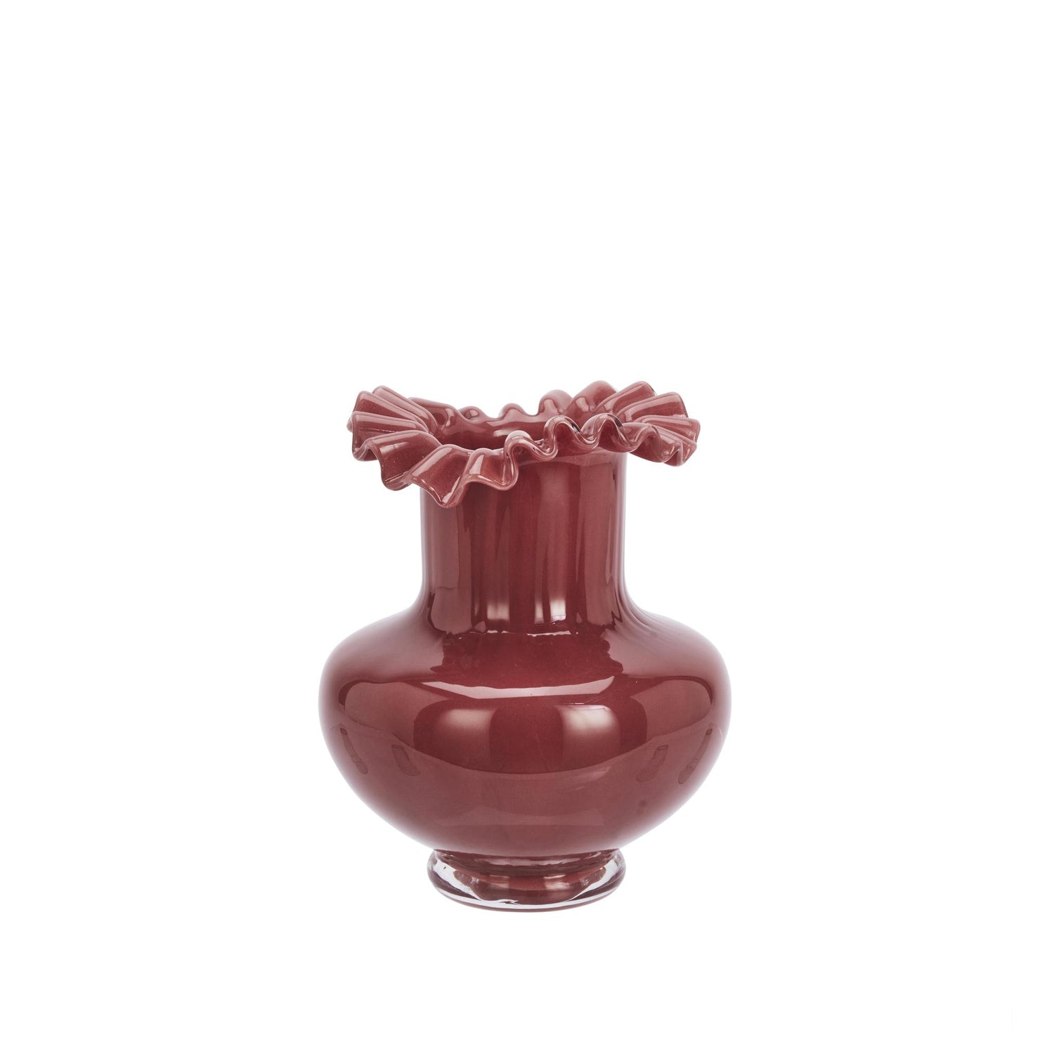 Scalloped Glass Vase