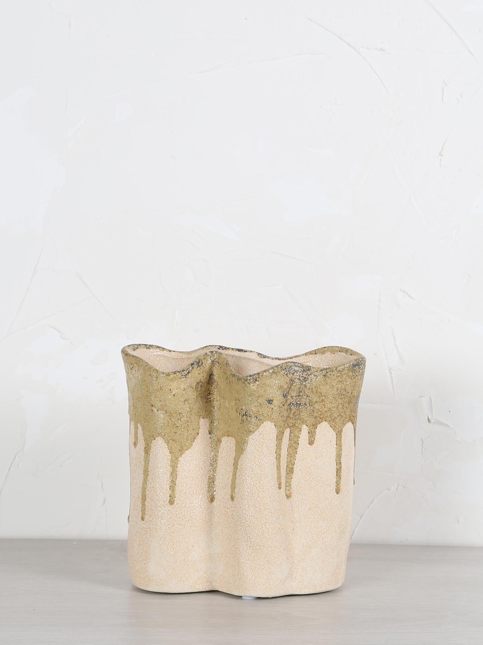 Flovilla Vase - cream, olive, green