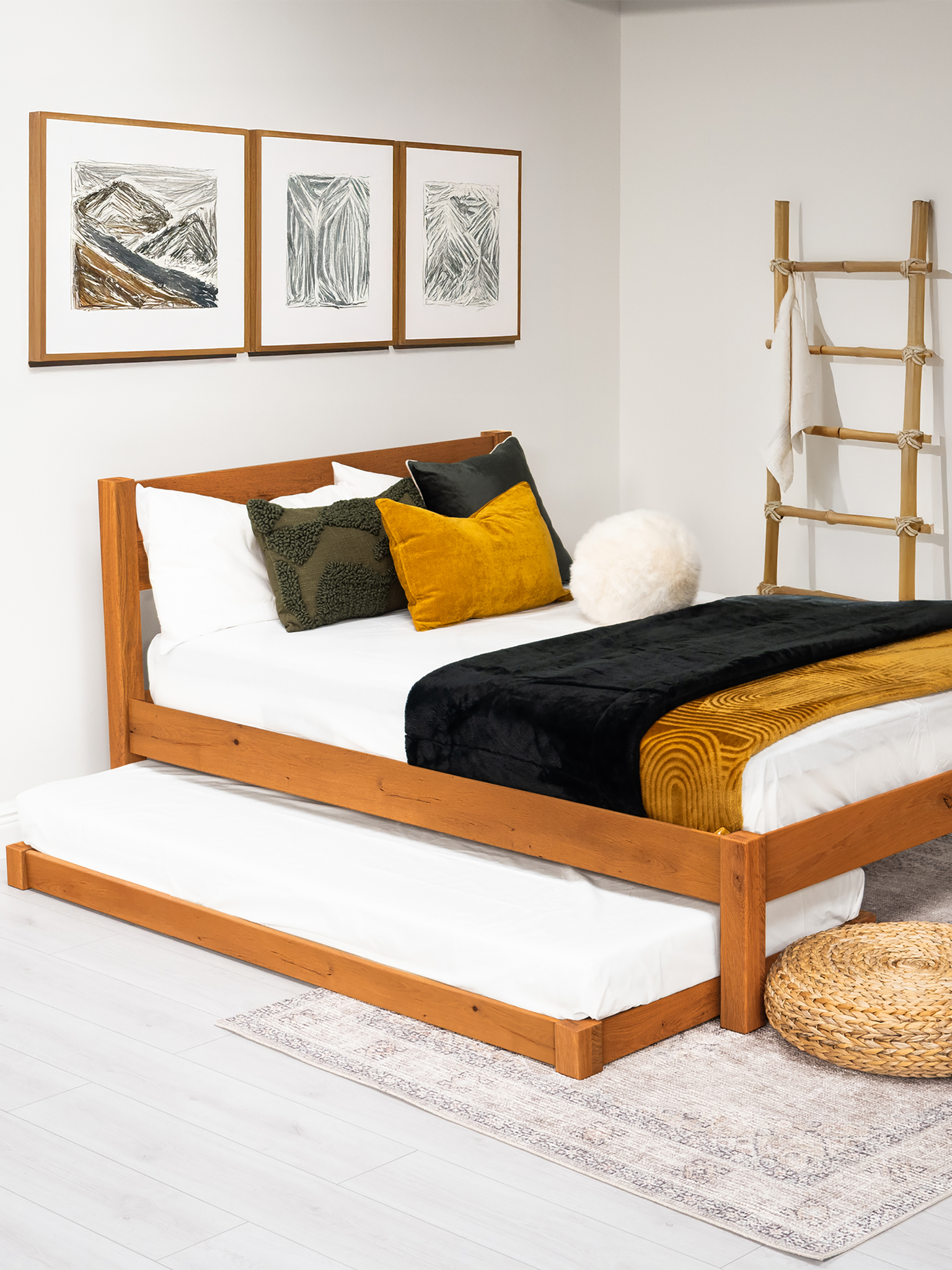 Model 10 - Wooden Trundle Bed