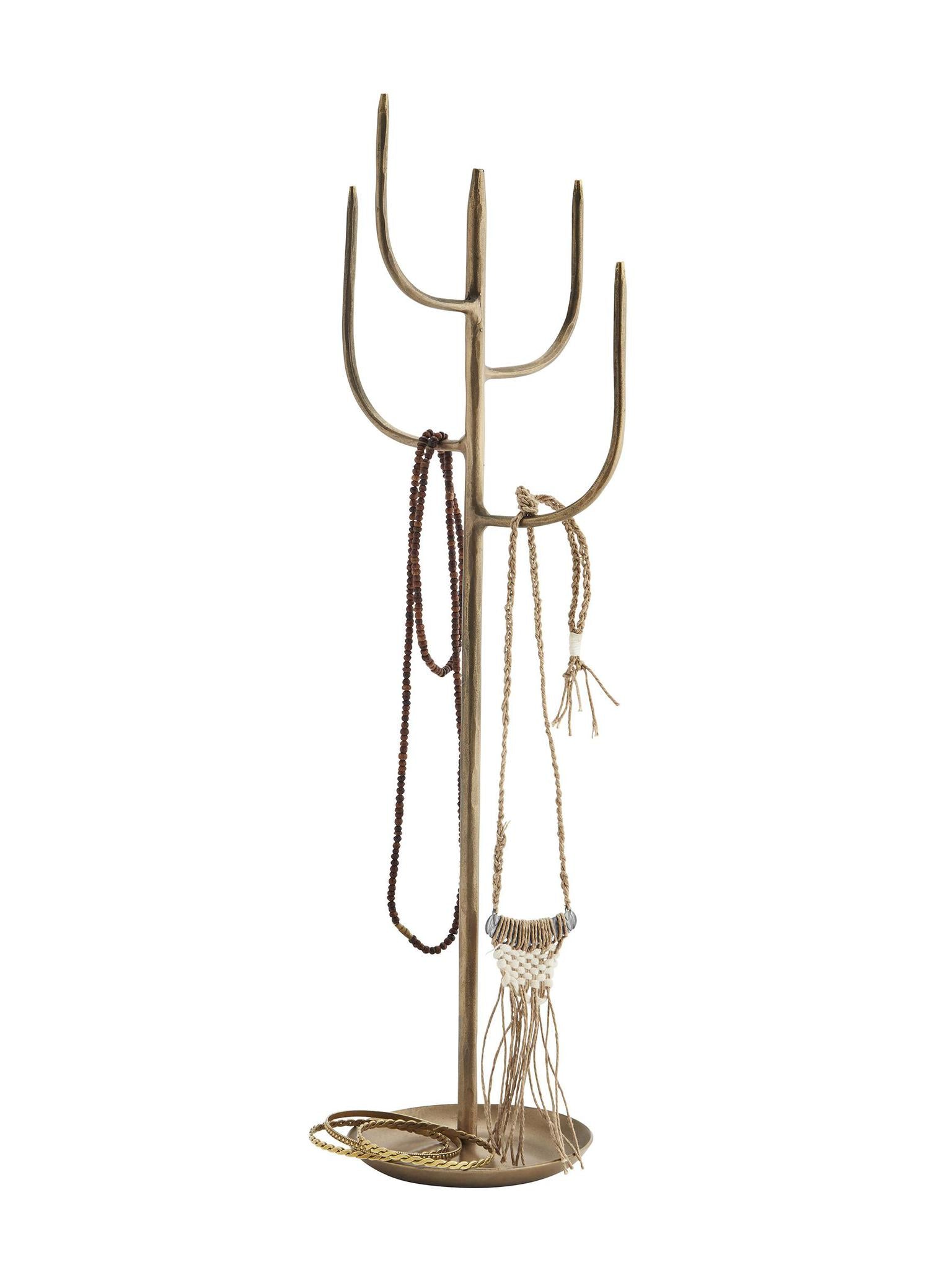 Hand Forged Layered Jewellery Stand - Brass