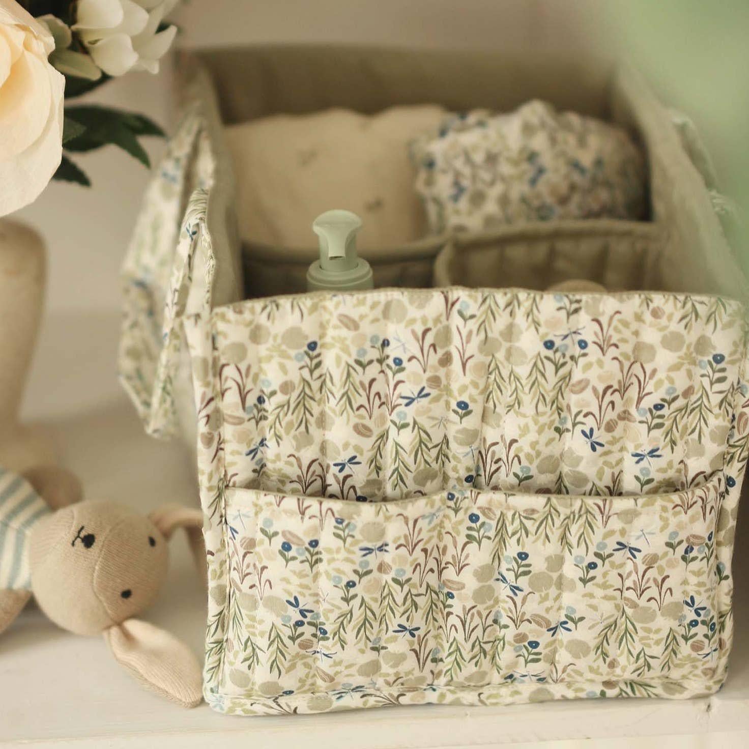 Quilted Nappy Caddy - Riverbank