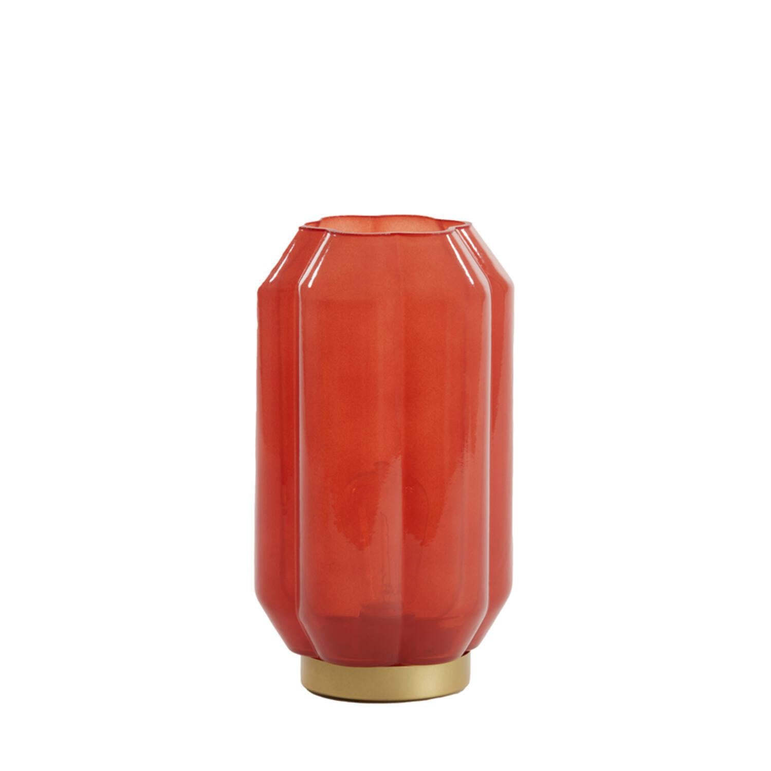 Palermo Table lamp - LED - Brick Red & Gold