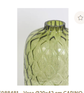 Cario Glass Vase - Olive Green