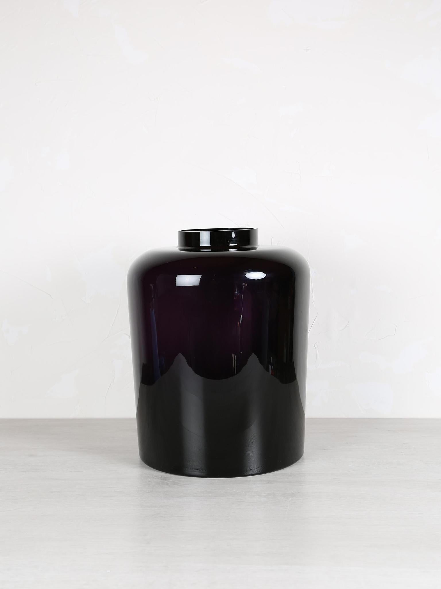 XL Devine Black Glass Vase - 2 Shapes Available