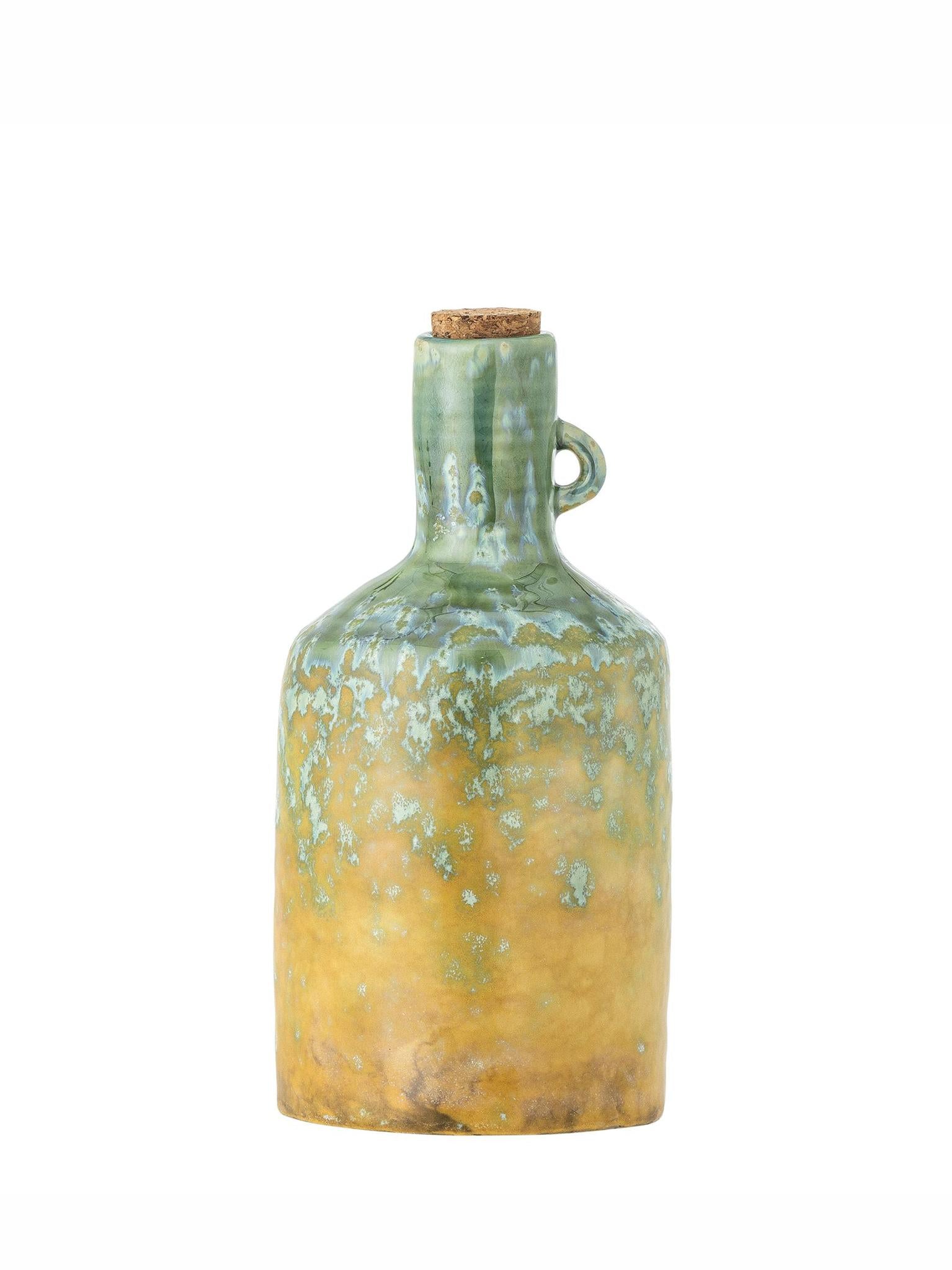Yuma Oil Bottle - Green - Stoneware