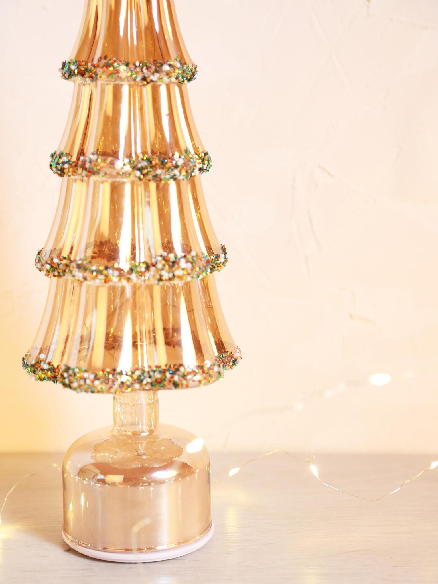 Amber decorative rotating tree