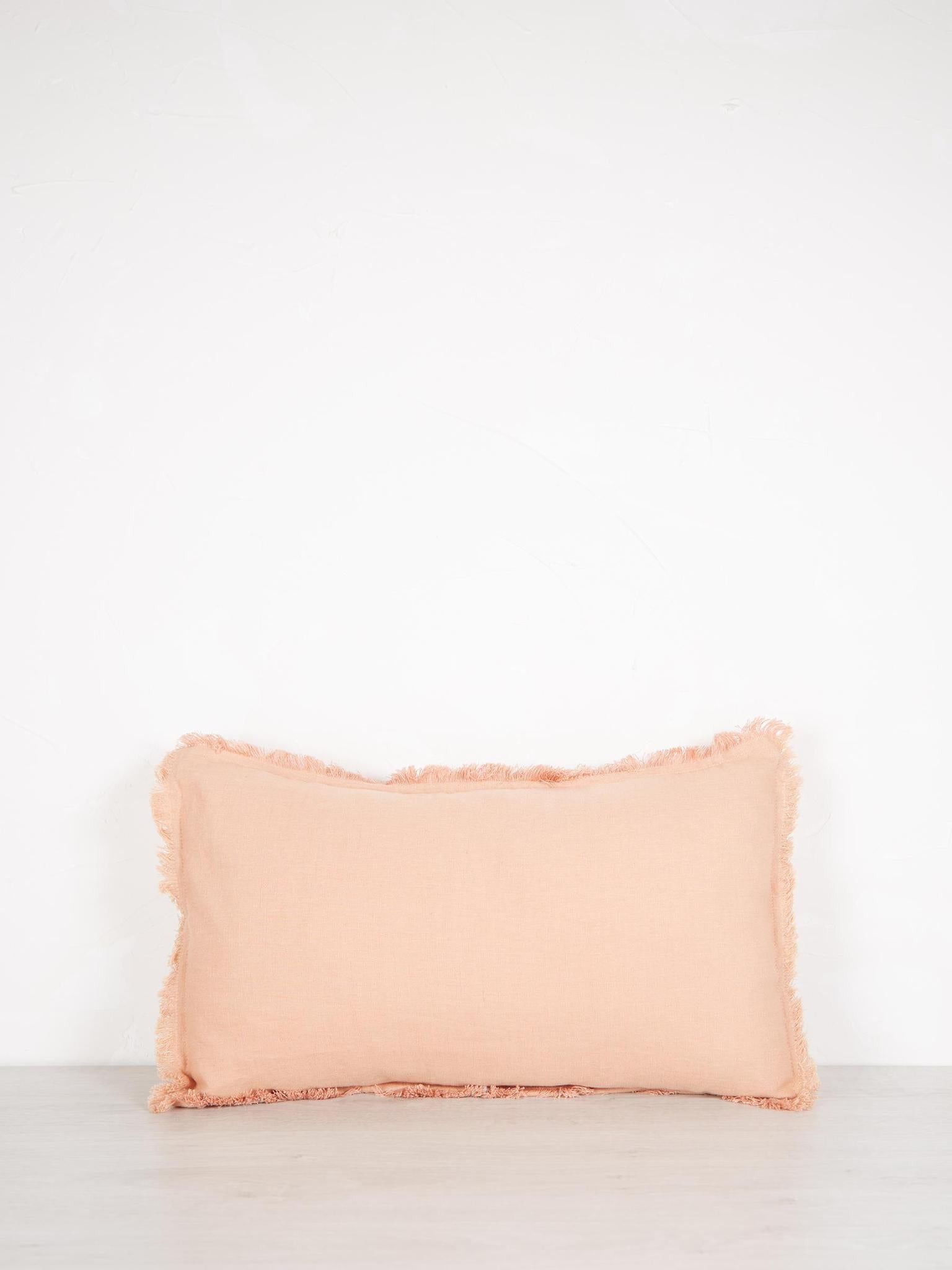 Laly Linen & Cotton Plain Cushion in Epice - 30x50cm