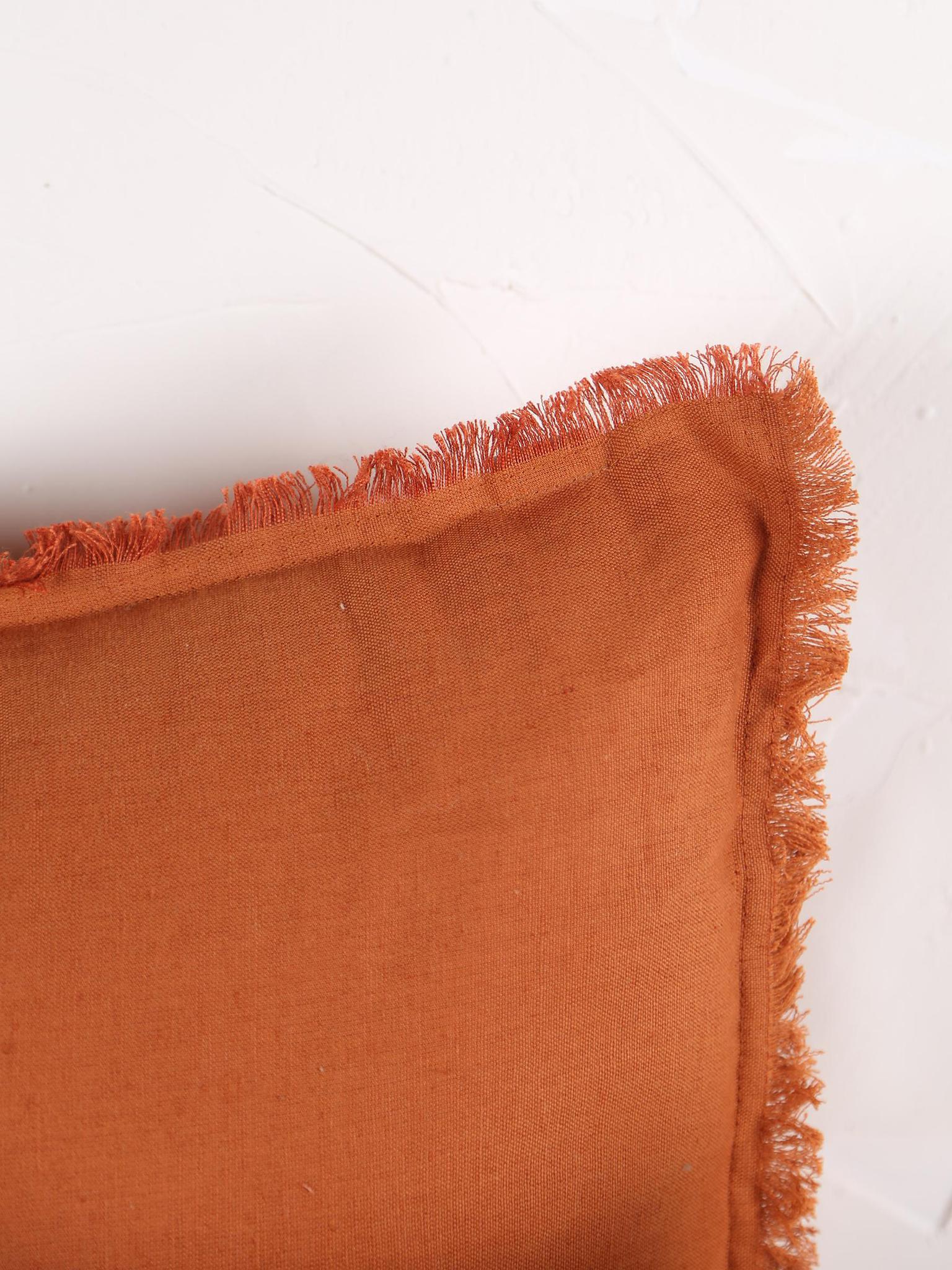 Laly Linen & Cotton Plain Cushion in Cuirve - 2 Sizes Available