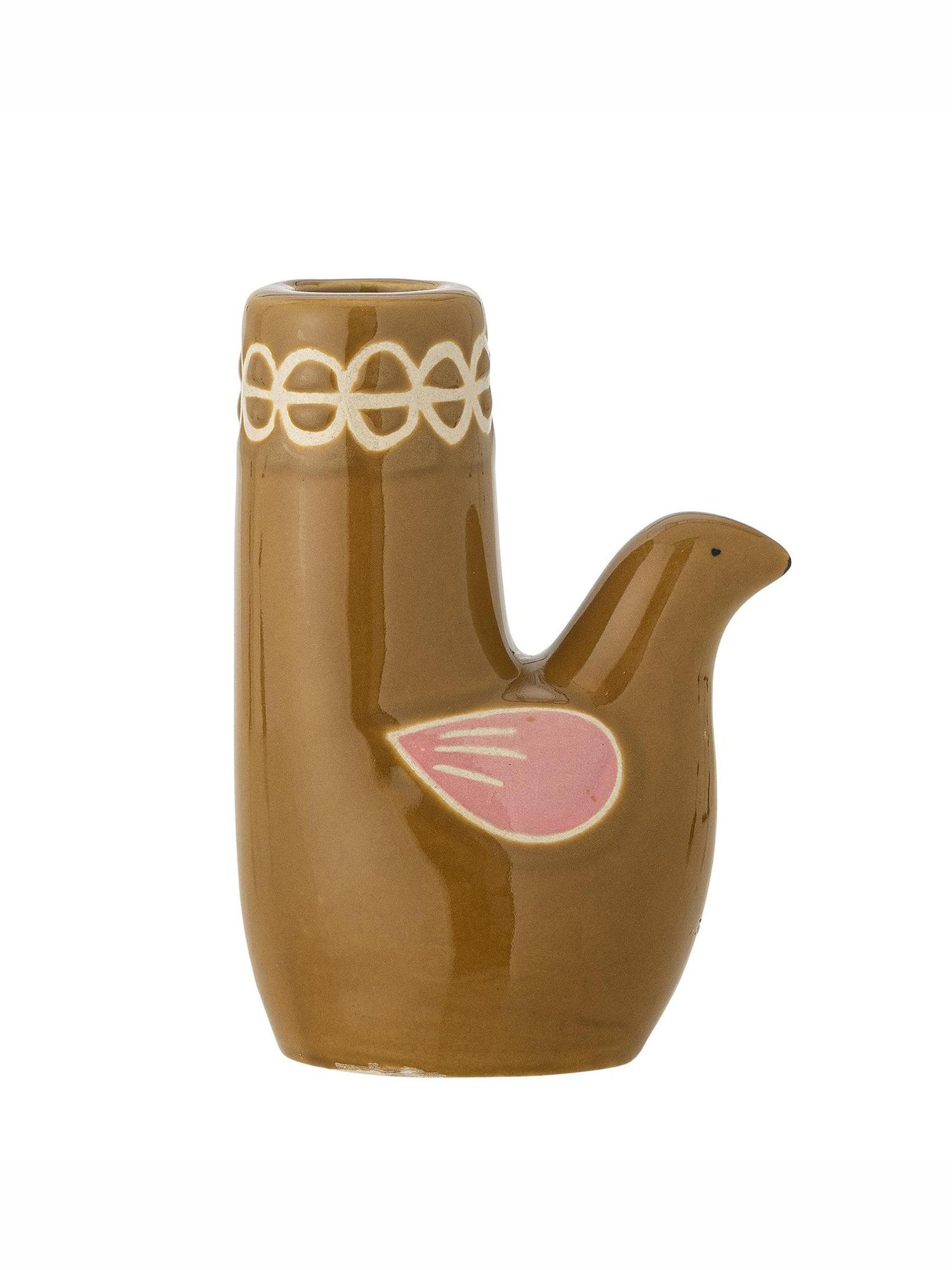 Trudy Candle Holder - Brown - Stoneware