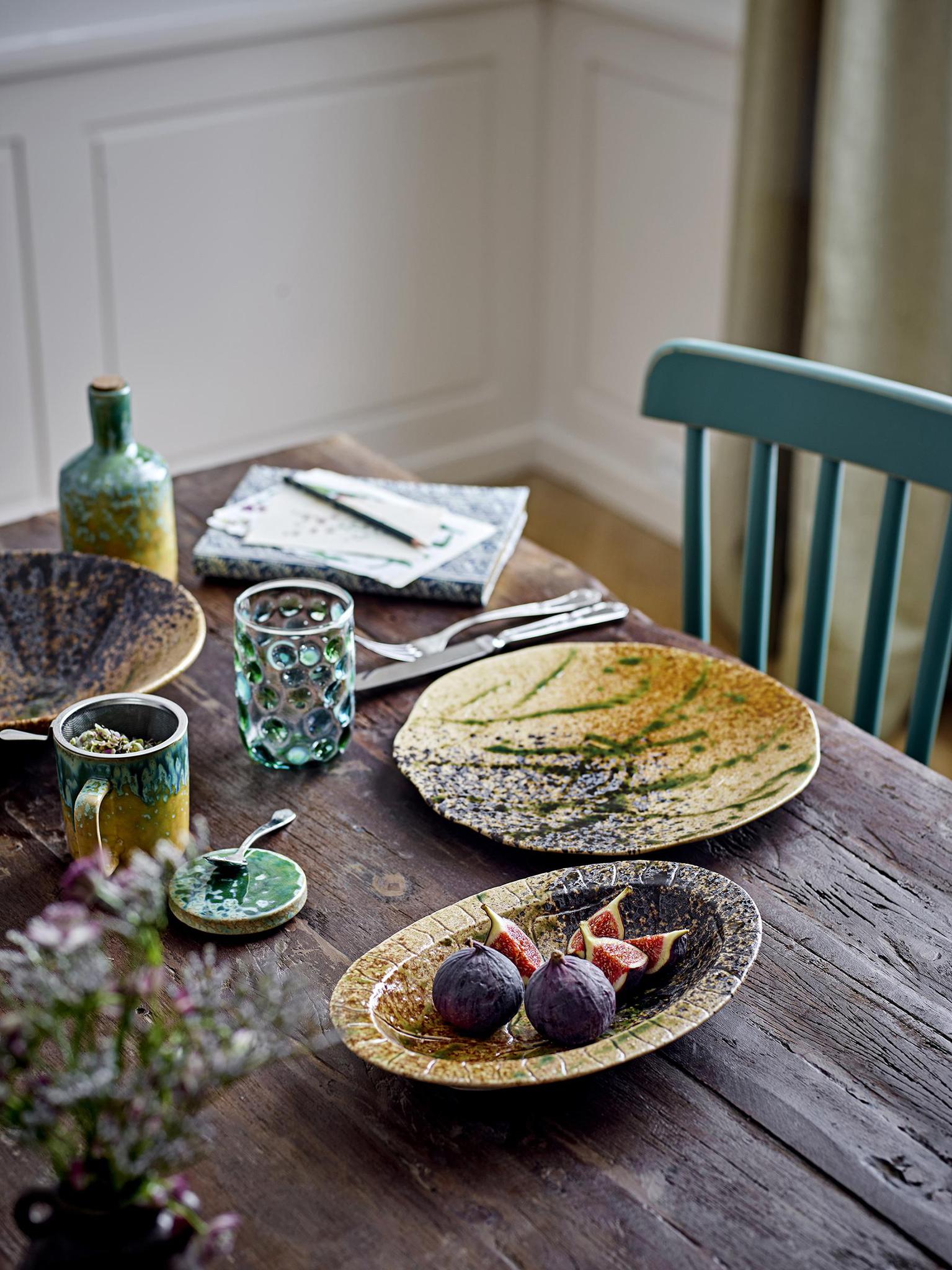 Yuma Oil Bottle - Green - Stoneware