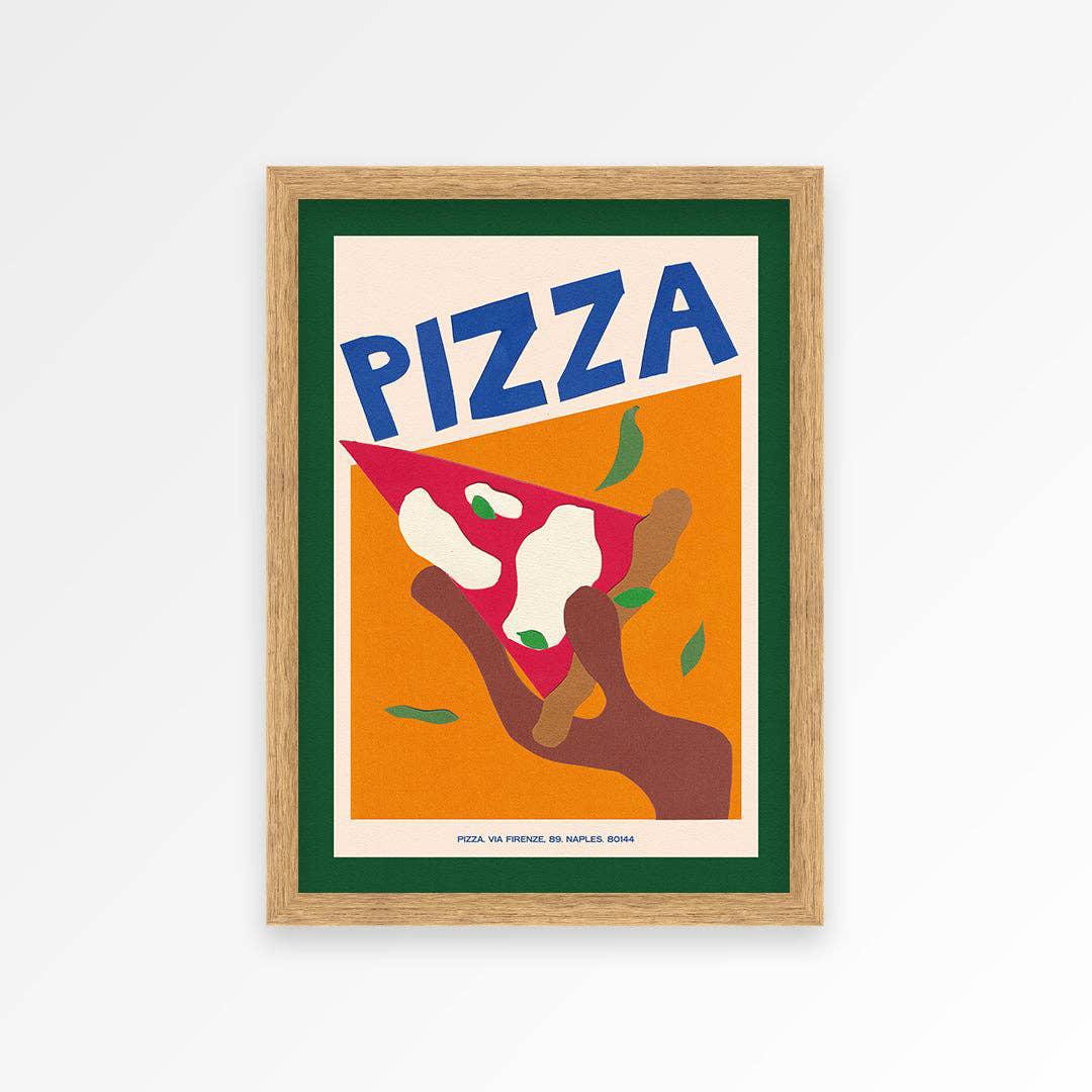 "Pizza" Hand Collaged Print - 3 Sizes Available