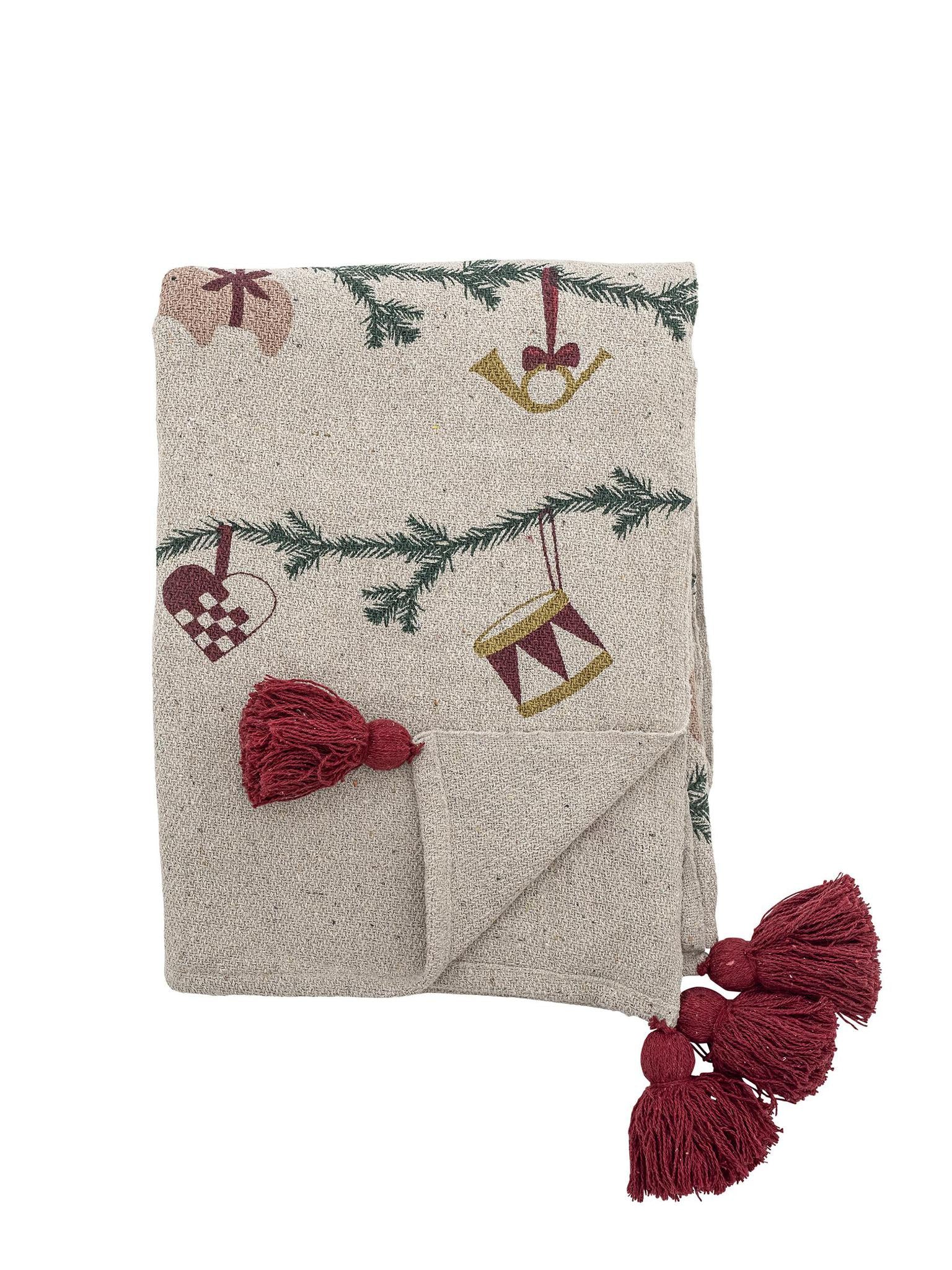Yule Recycled Cotton Throw - Festive Nature