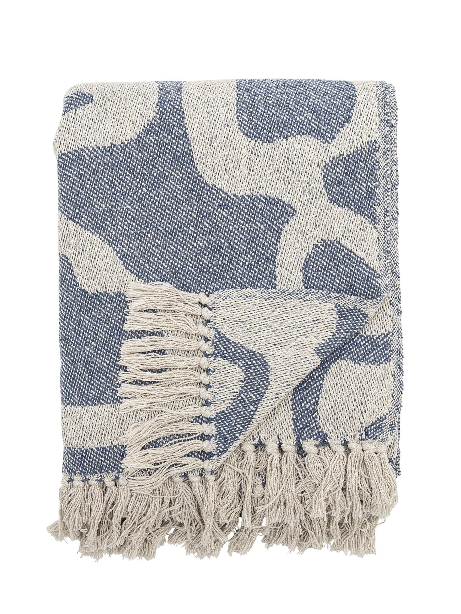 Salobre Recycled Cotton Throw - Blue