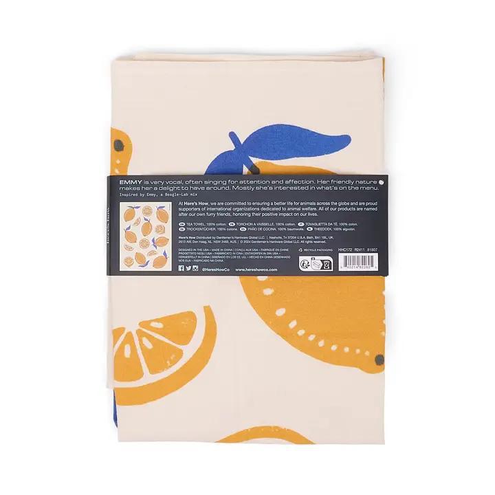 The Emmy Tea Towel - Lemons Print