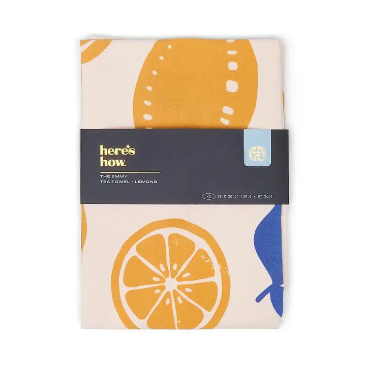 The Emmy Tea Towel - Lemons Print
