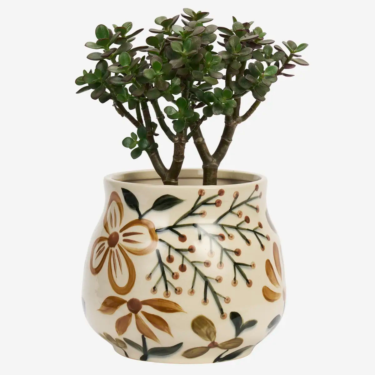 Hand Painted Stoneware Flowerpot