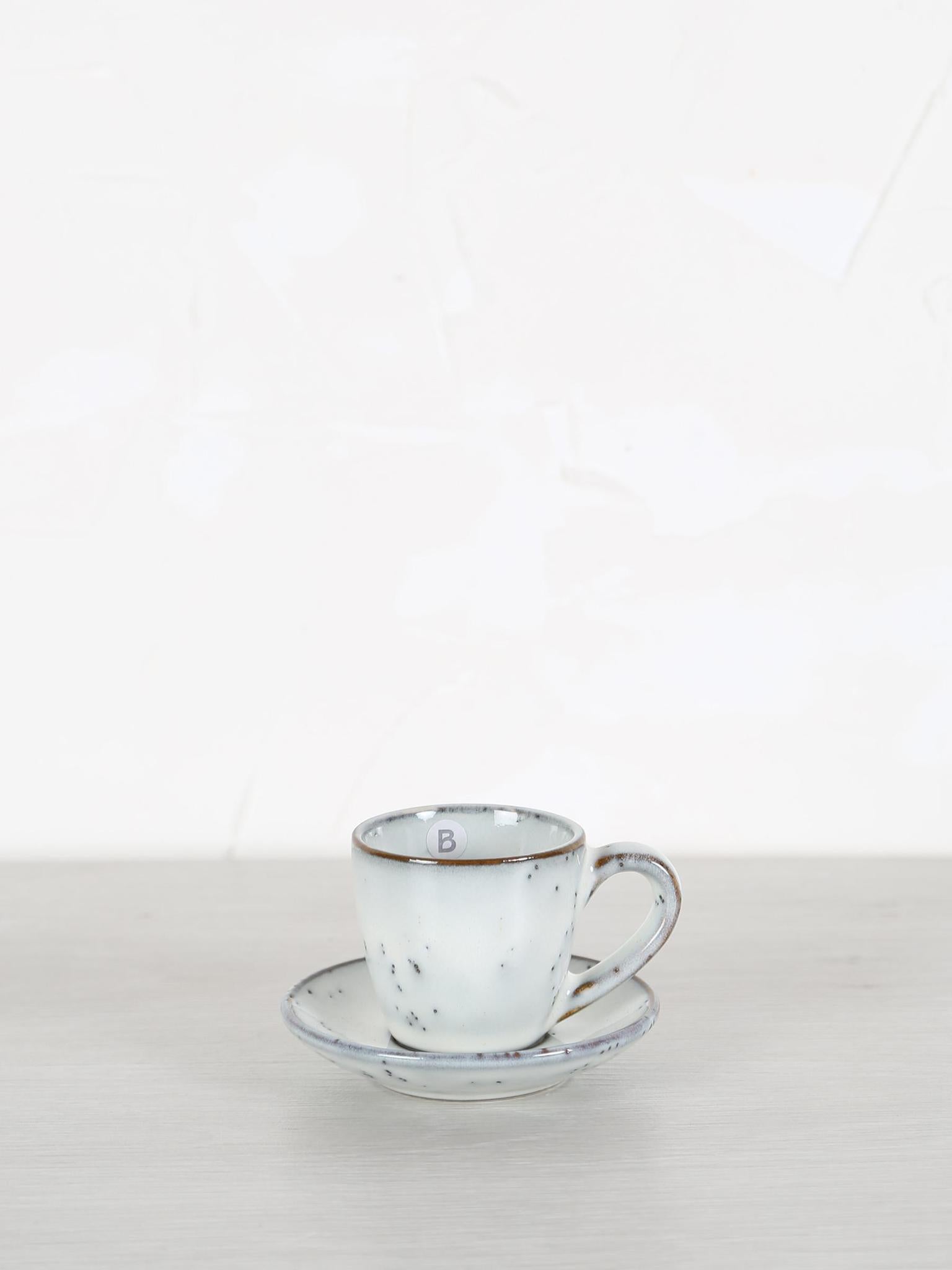 Nordic Sand Stoneware Espresso Cup & Saucer