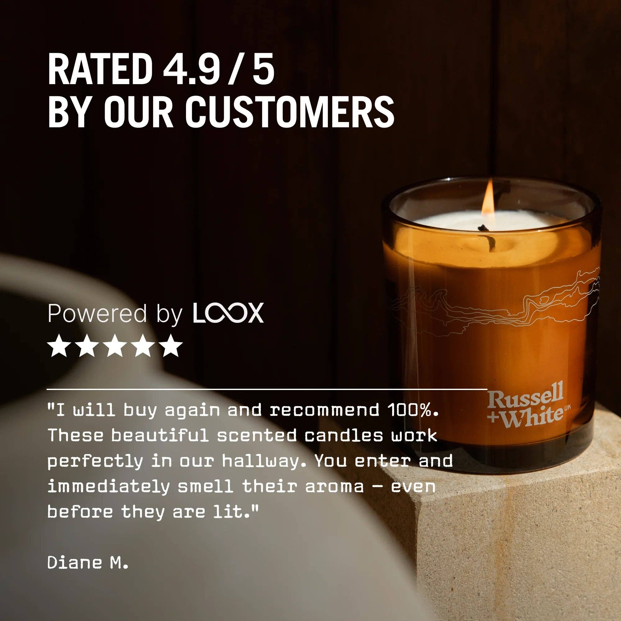 Mystice Soy Wax Scented Candle - Orange Rind, Amber, Frankincense