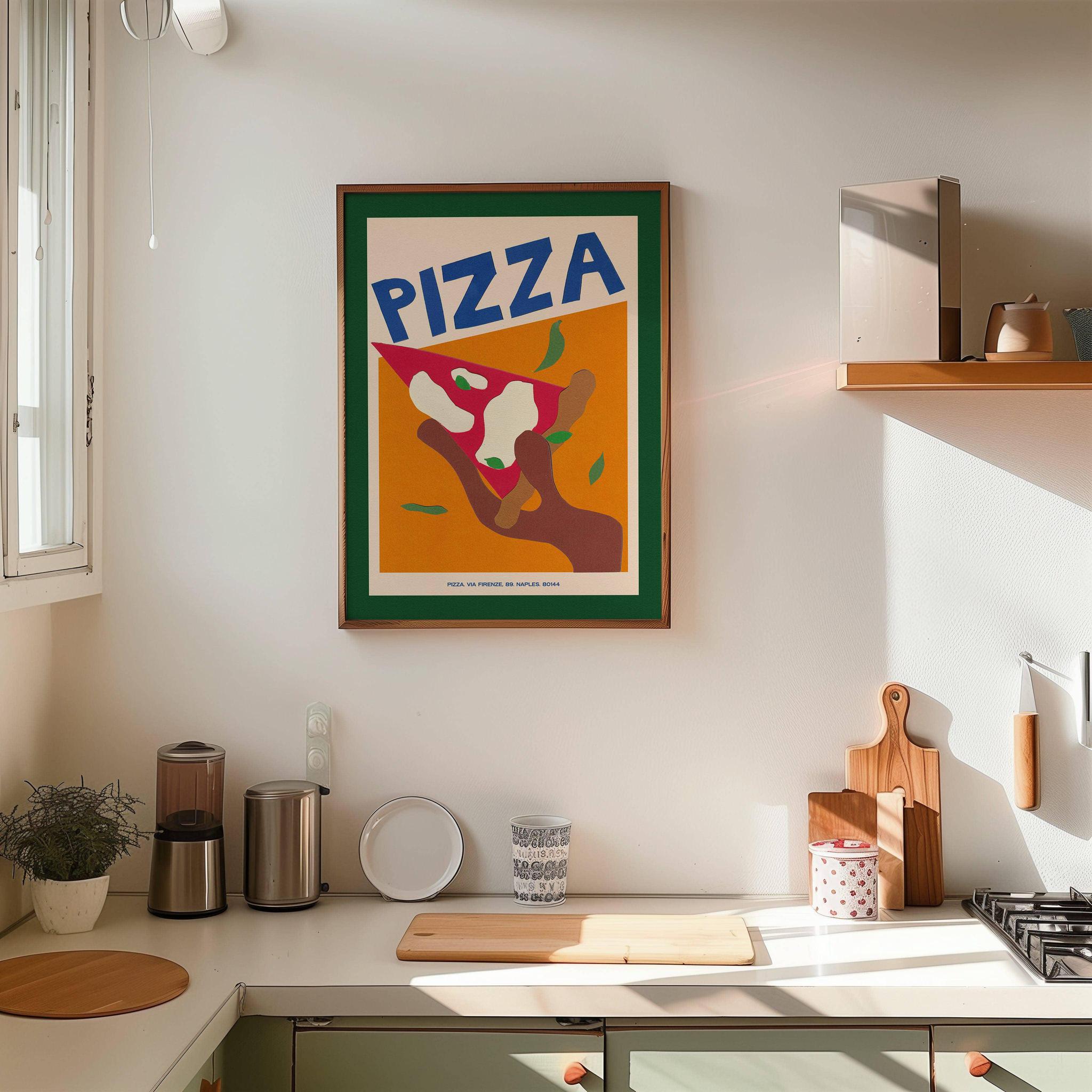 "Pizza" Hand Collaged Print - 3 Sizes Available