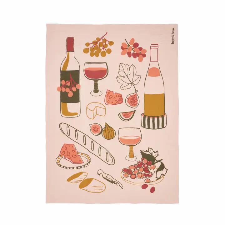The Emmy Tea Towel - Wine