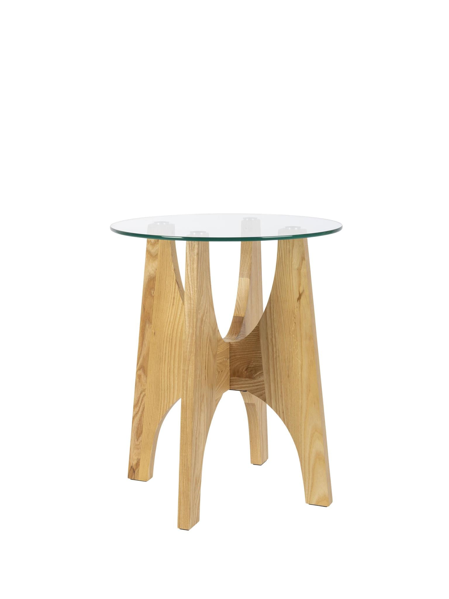 Kobe Ash Wood & Glass Coffee/Side Table - 2 Sizes Available