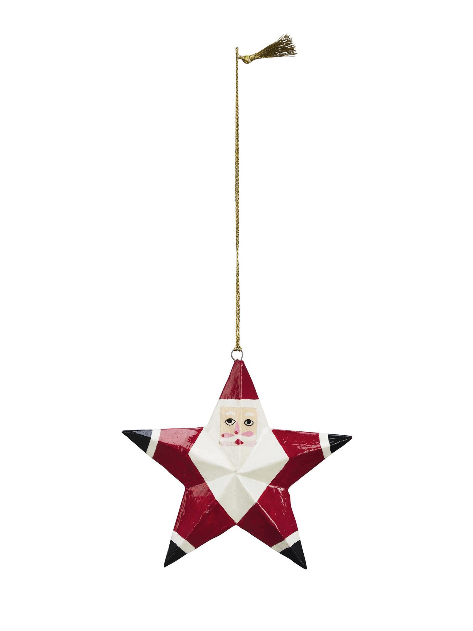 Hand painted wooden Santa