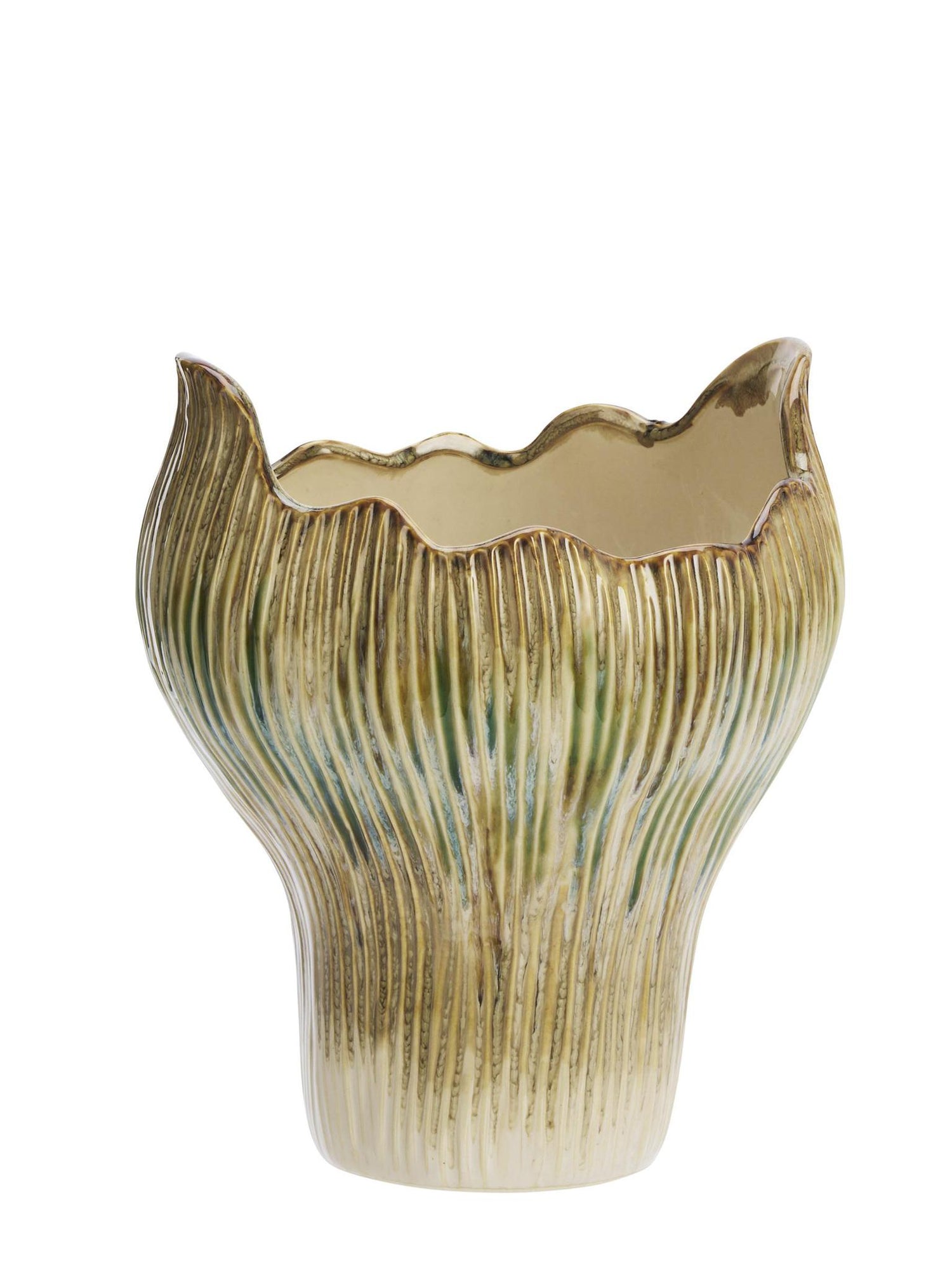 Latibra Stoneware vase - Mustard