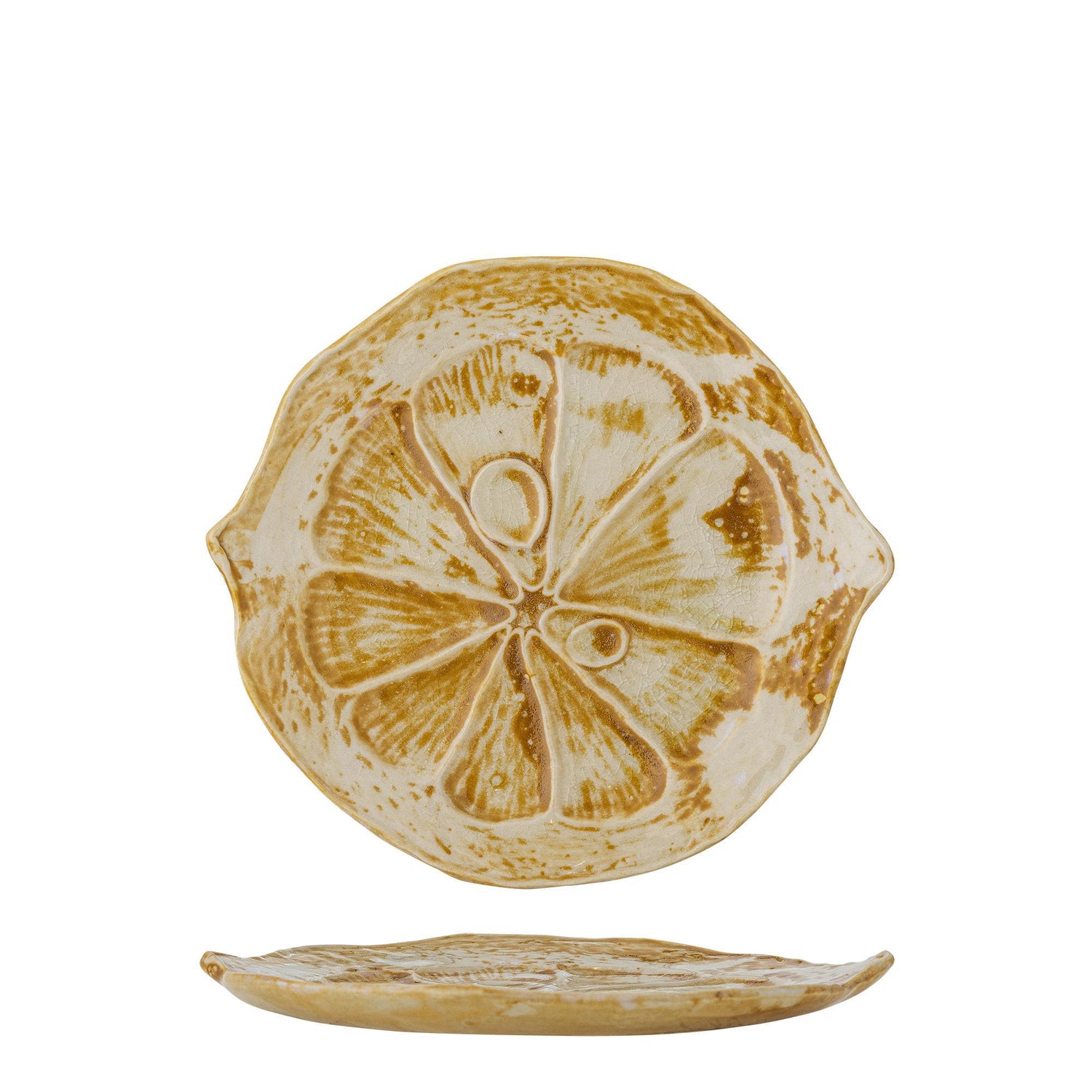 Golda Serving Plate - Ochre Brown