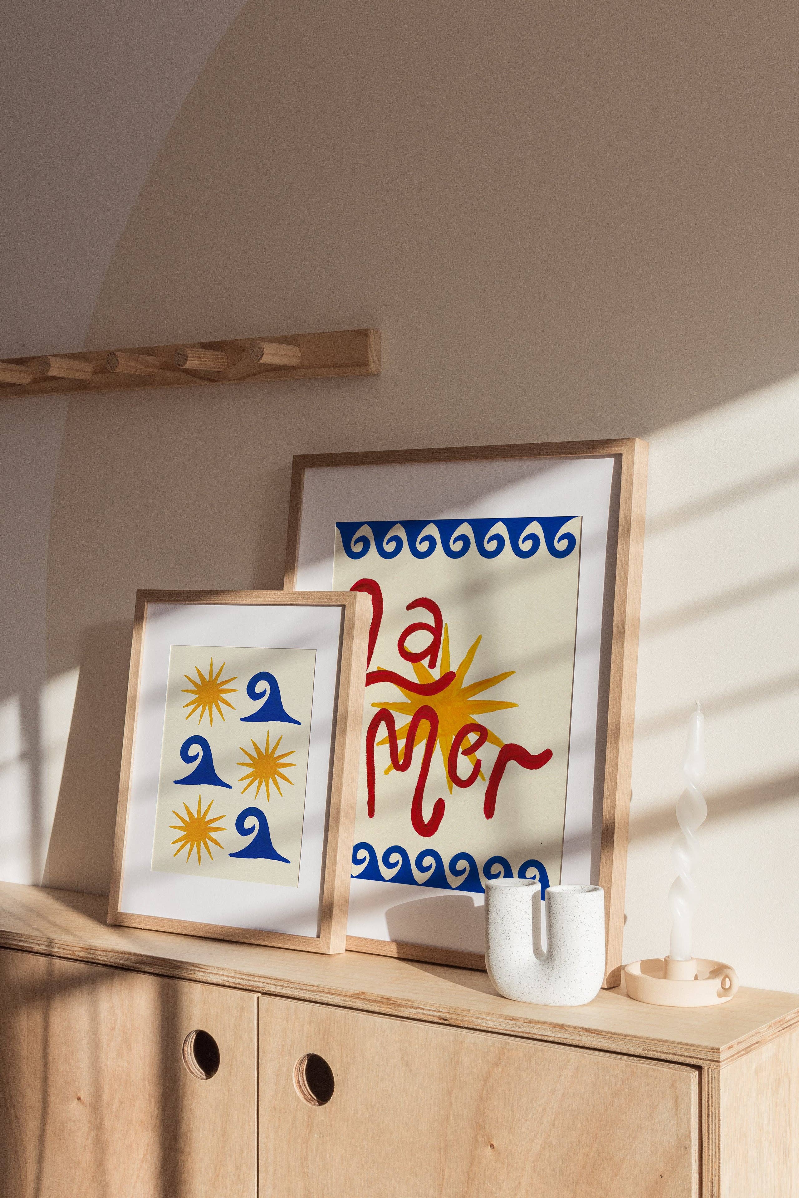 La Mer Hand Painted Print
