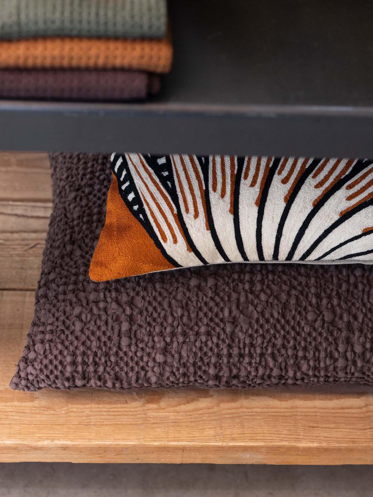 Tana Honeycomb Cushion - Café