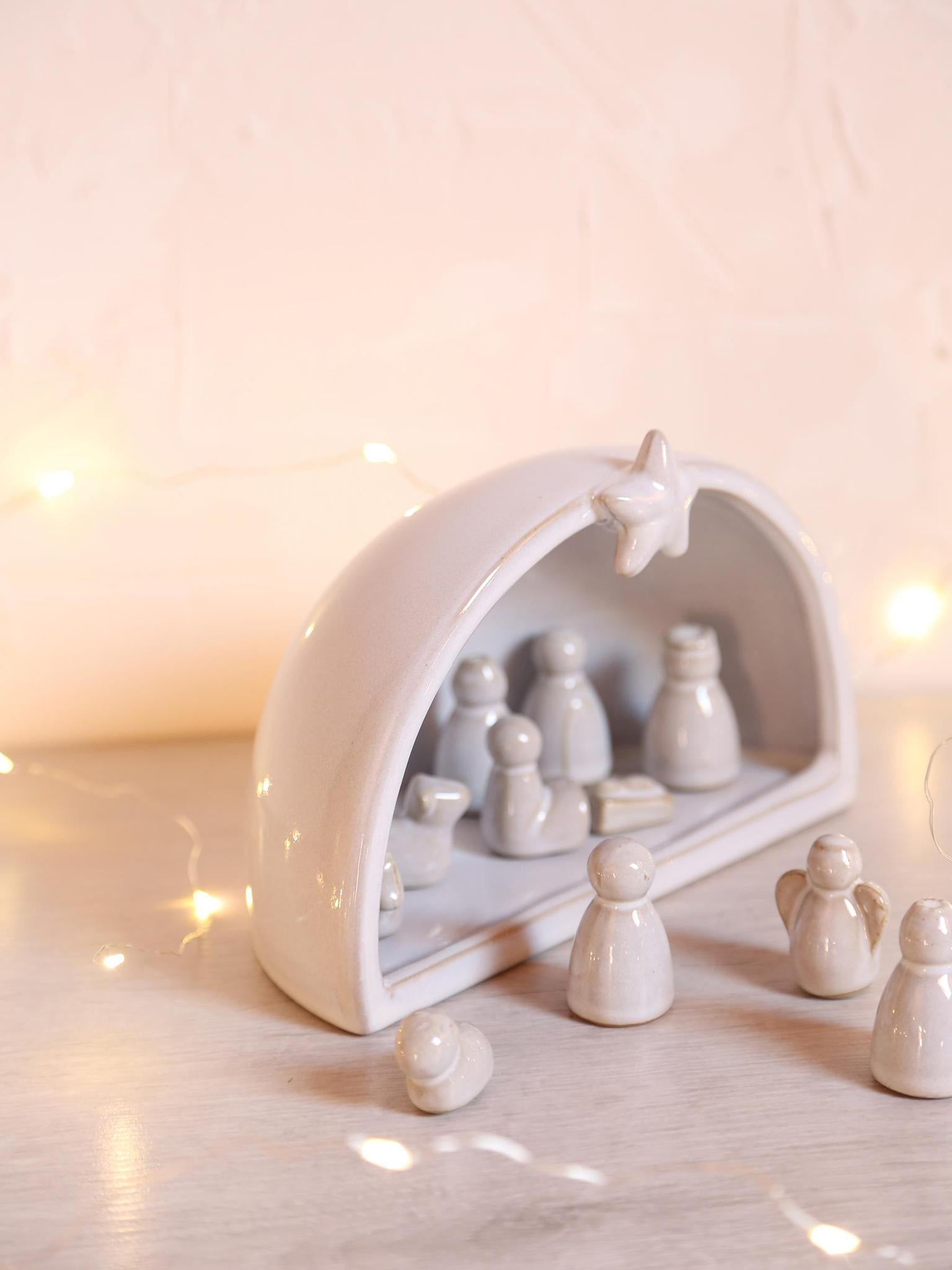 Neutral Scandi Nativity Set - Ceramic