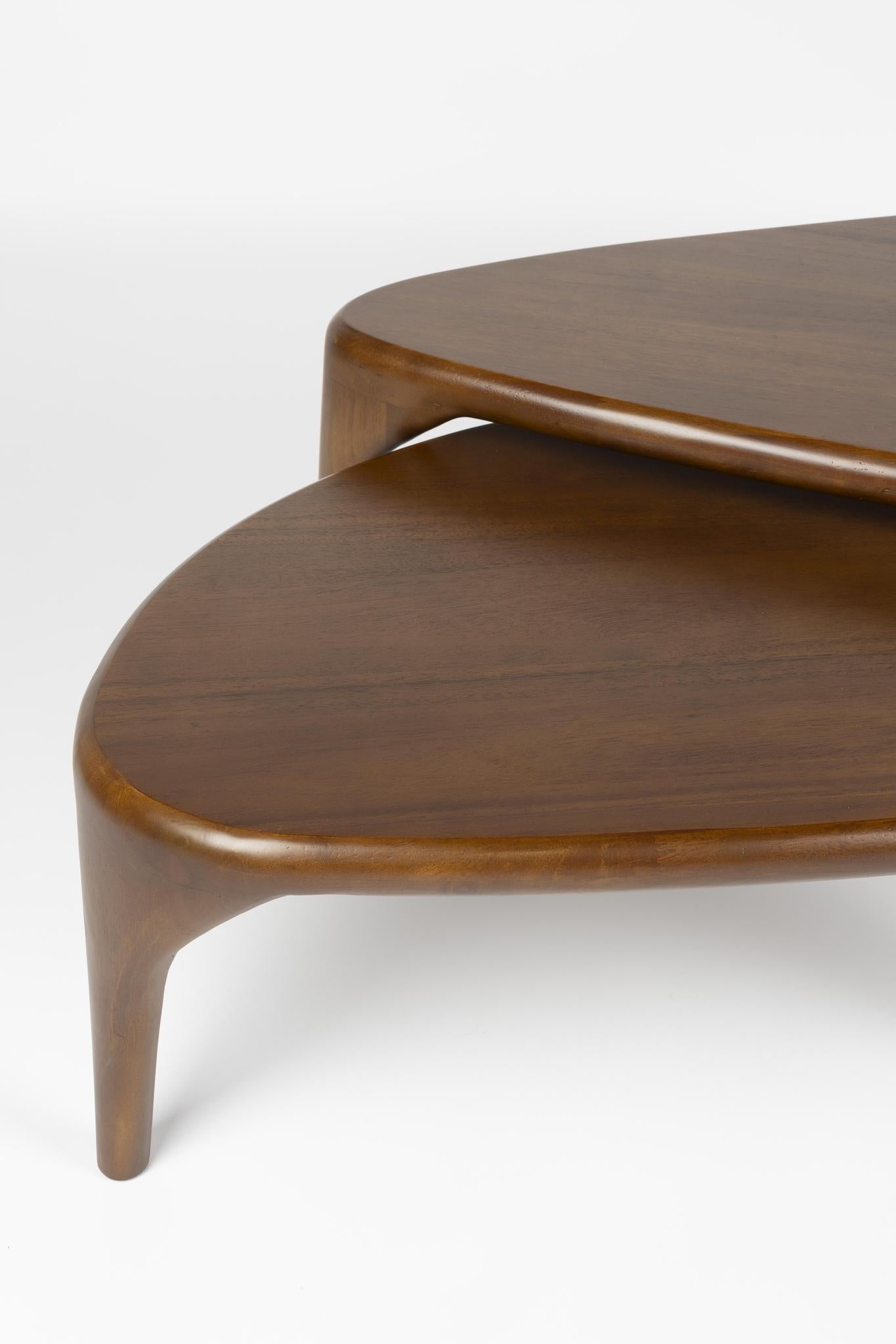 Isla Set of 2 Solid Wood Coffee Tables - 2 Colours Available