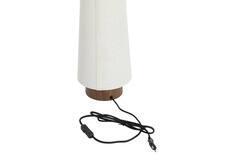 Howie Table lamp - Wooden Print - Dark Brown, Cream