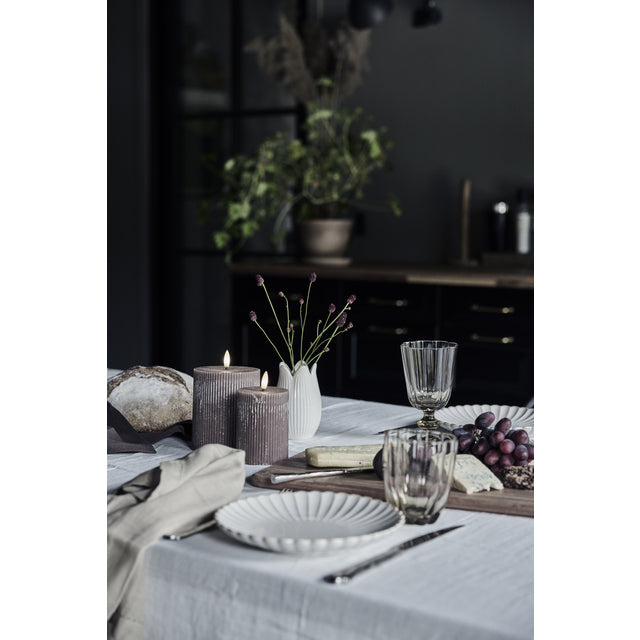Floretta Fluted Wine Glass - Taupe - 9X9X15.5 cm