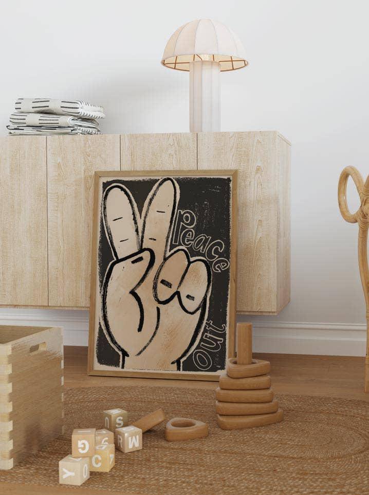 Peace Out 50x70cm Wall Poster