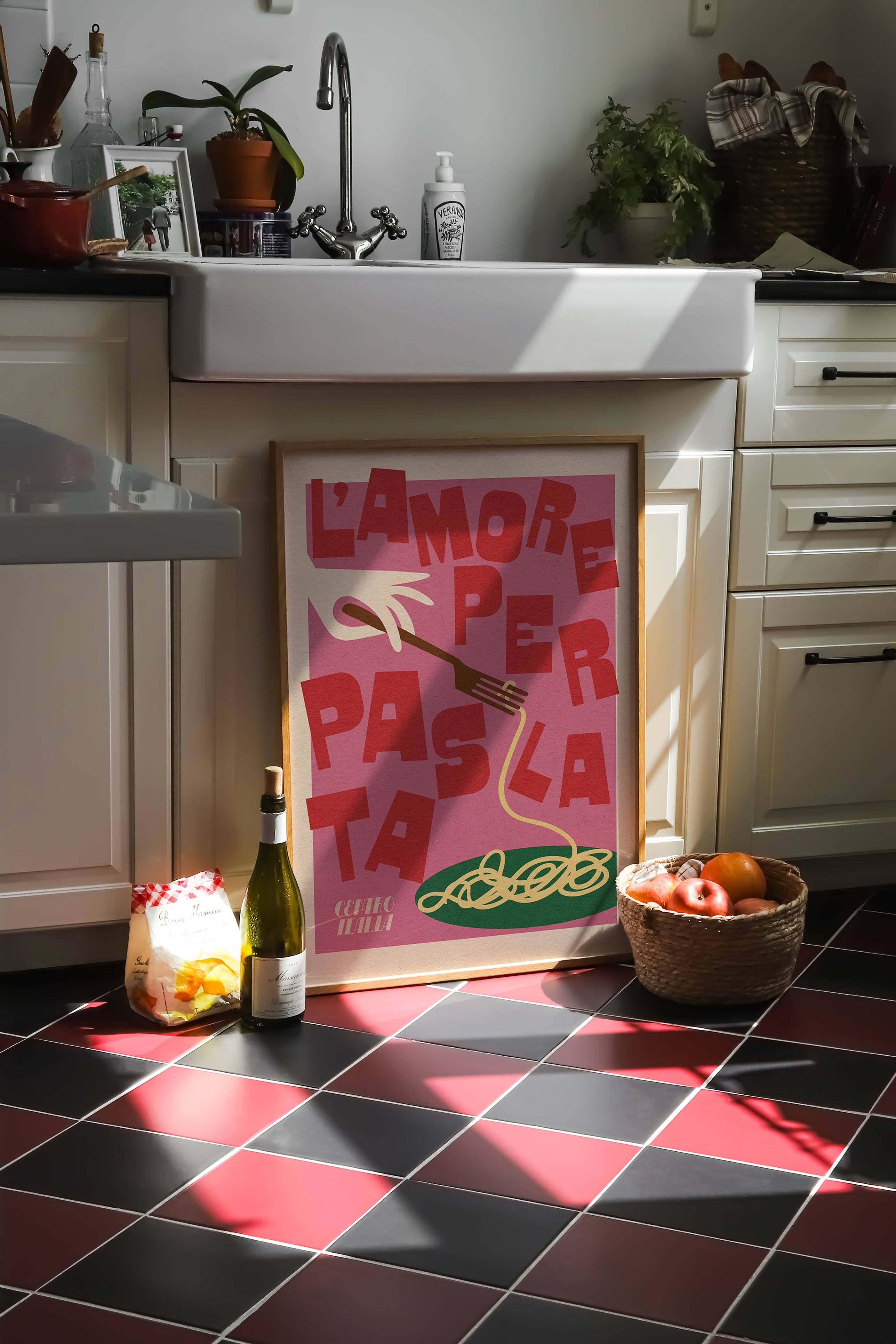 Pasta Love Print - 3 Colours And Sizes Available