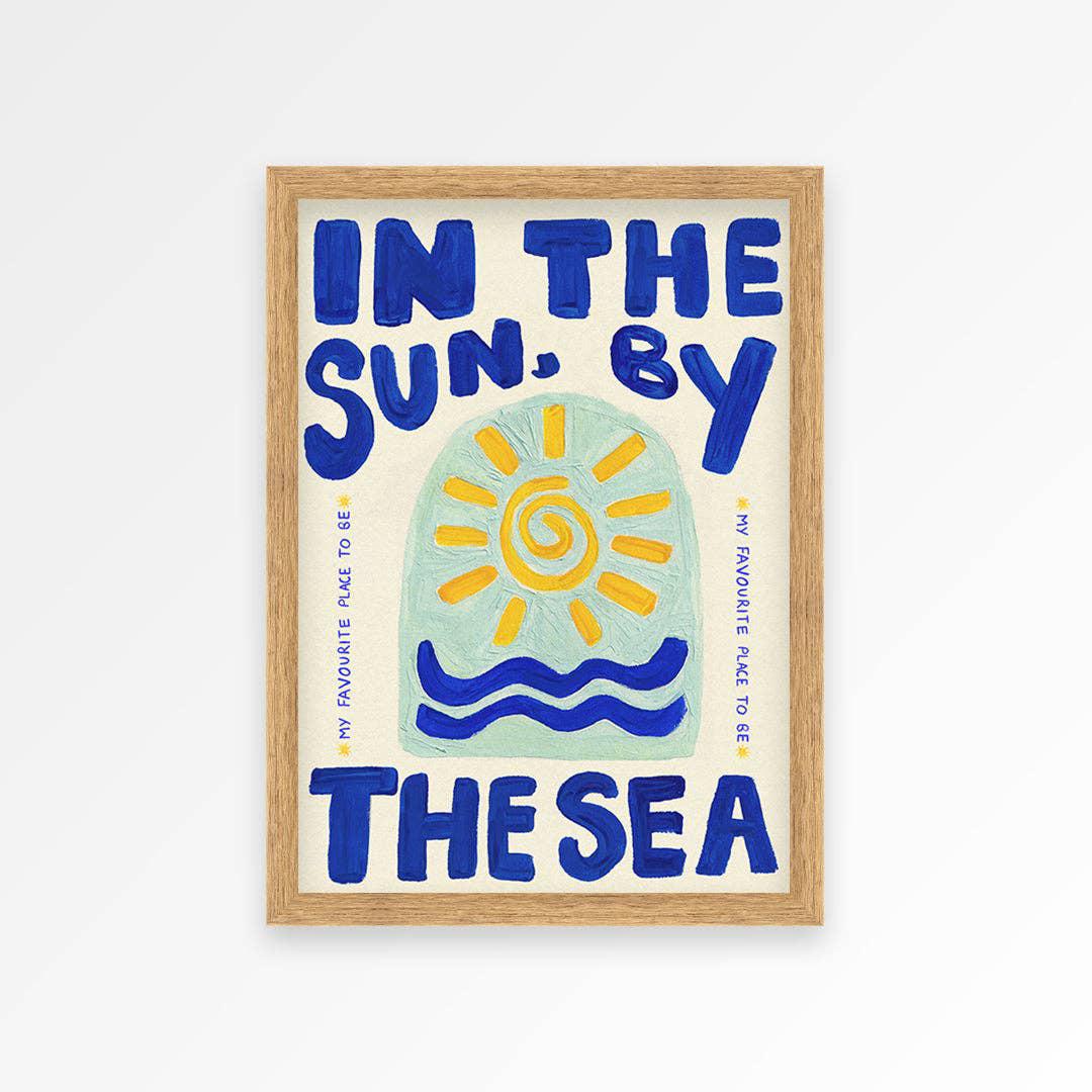 "In The Sun By The Sea" Hand painted  Print