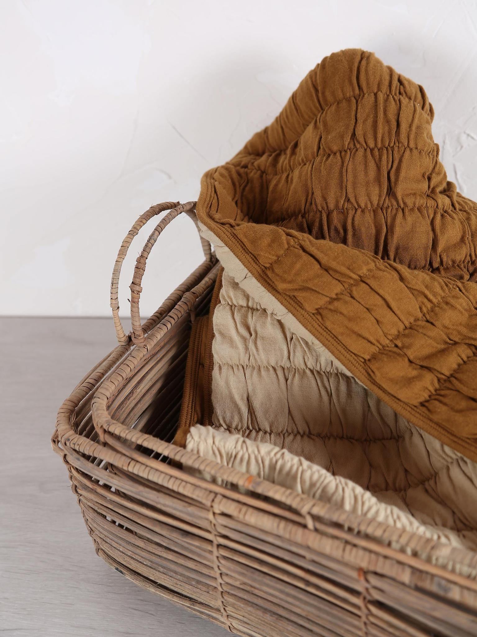 Harper Shallow Basket - Nature grey - 2 Sizes Available