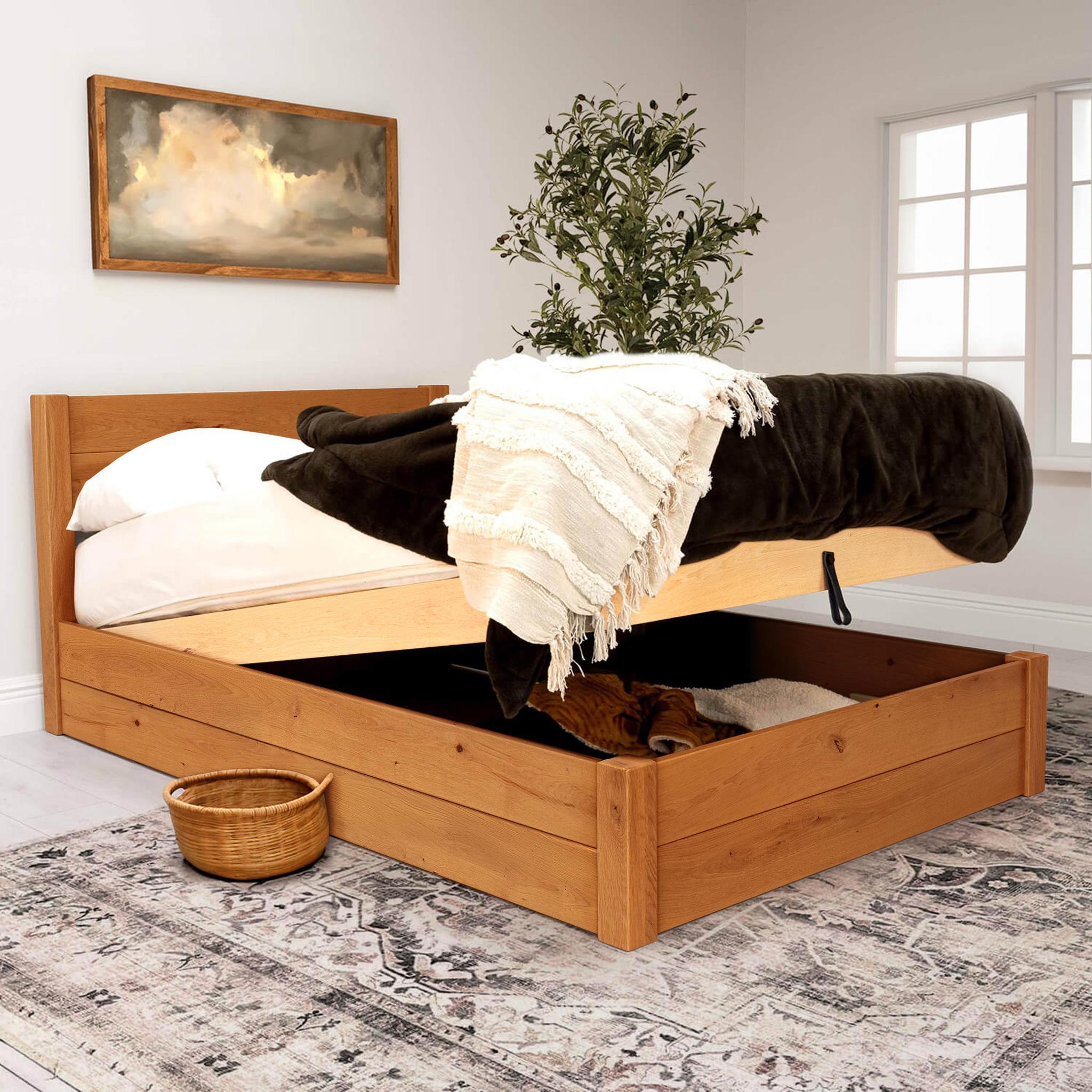 Model 05 - Handmade Wooden Ottoman Bed - Colour And Size Options available