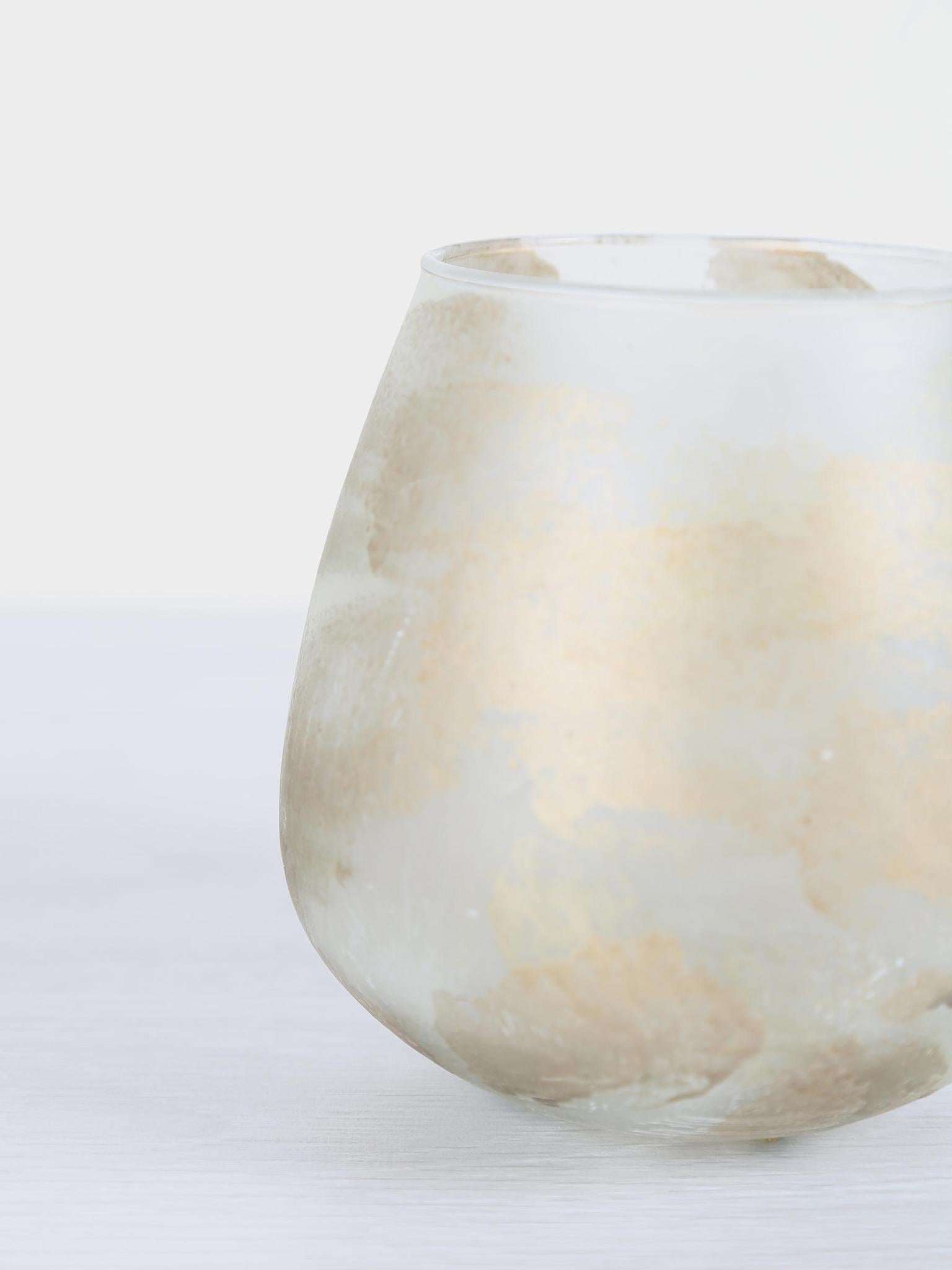 Ozain Glass Stormlight - Cream - Marble Finish