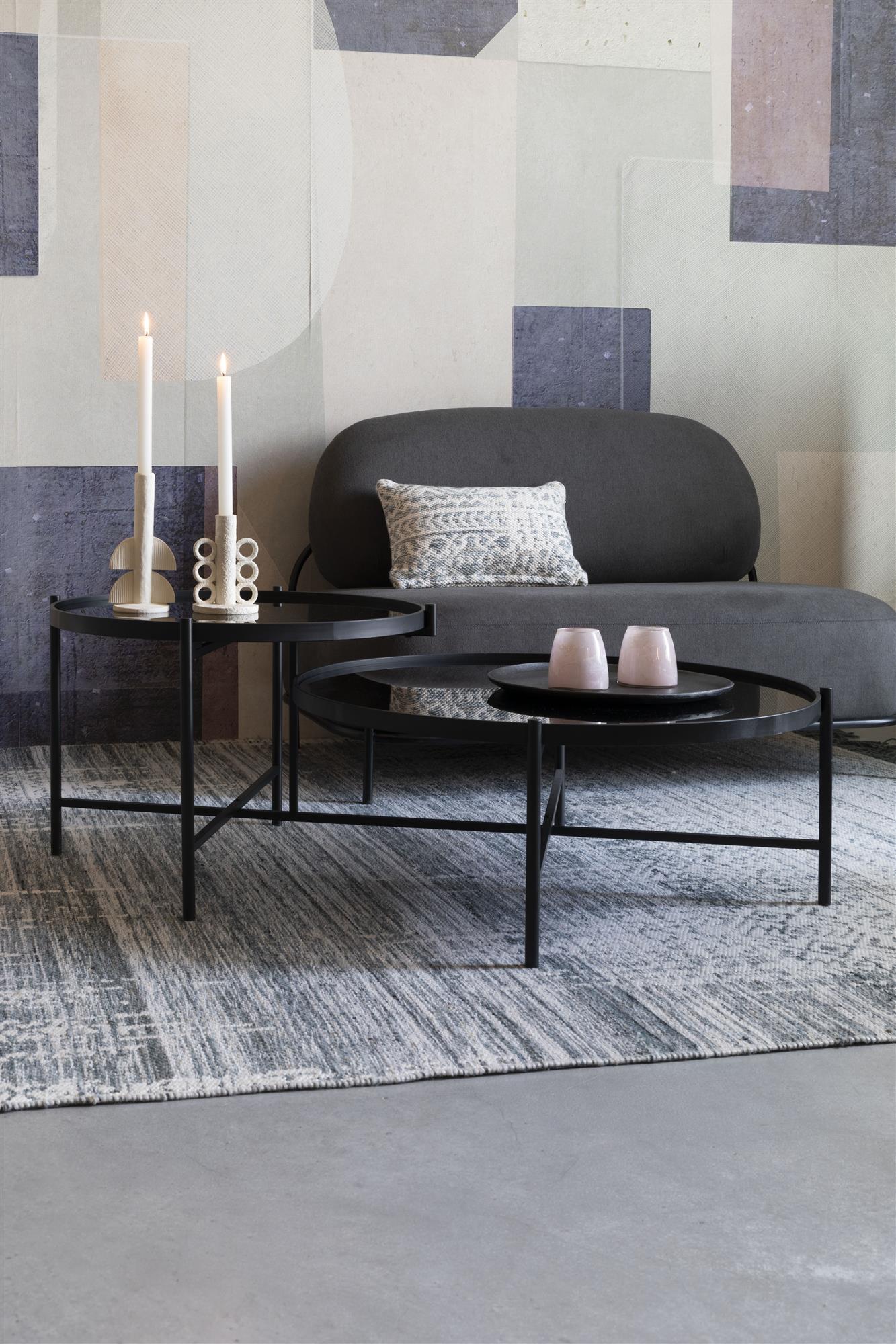 Li Glass & Metal Coffee Table