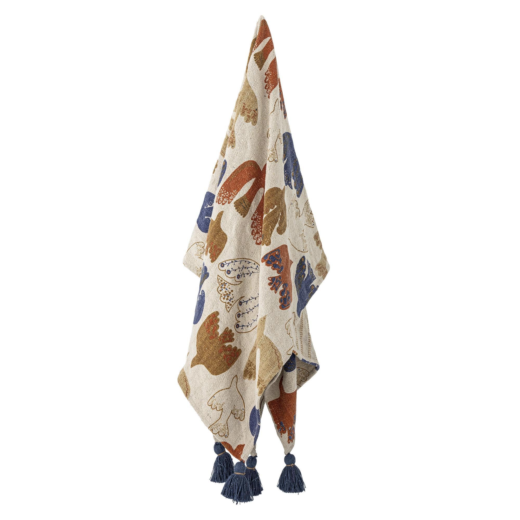 Anniversary Recycled Cotton Throw - Printed Brown