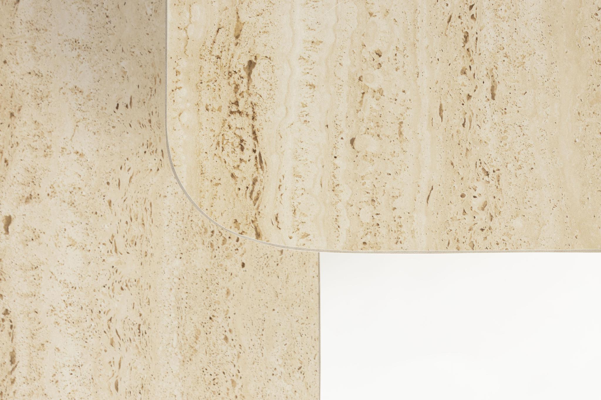 Baru Set of 2 Travertine Side Tables