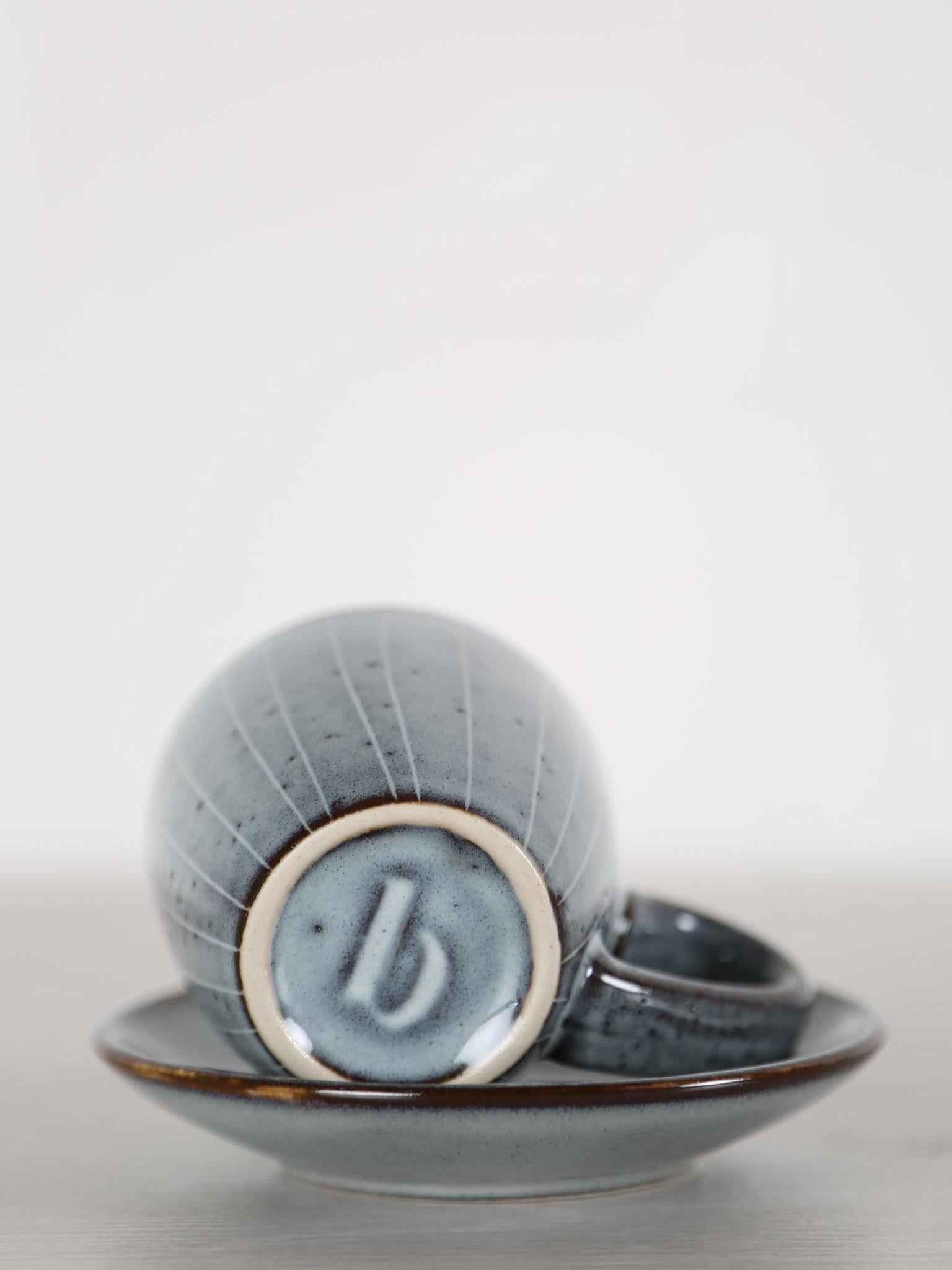 Nordic Sea Stoneware Espresso Cup & Saucer